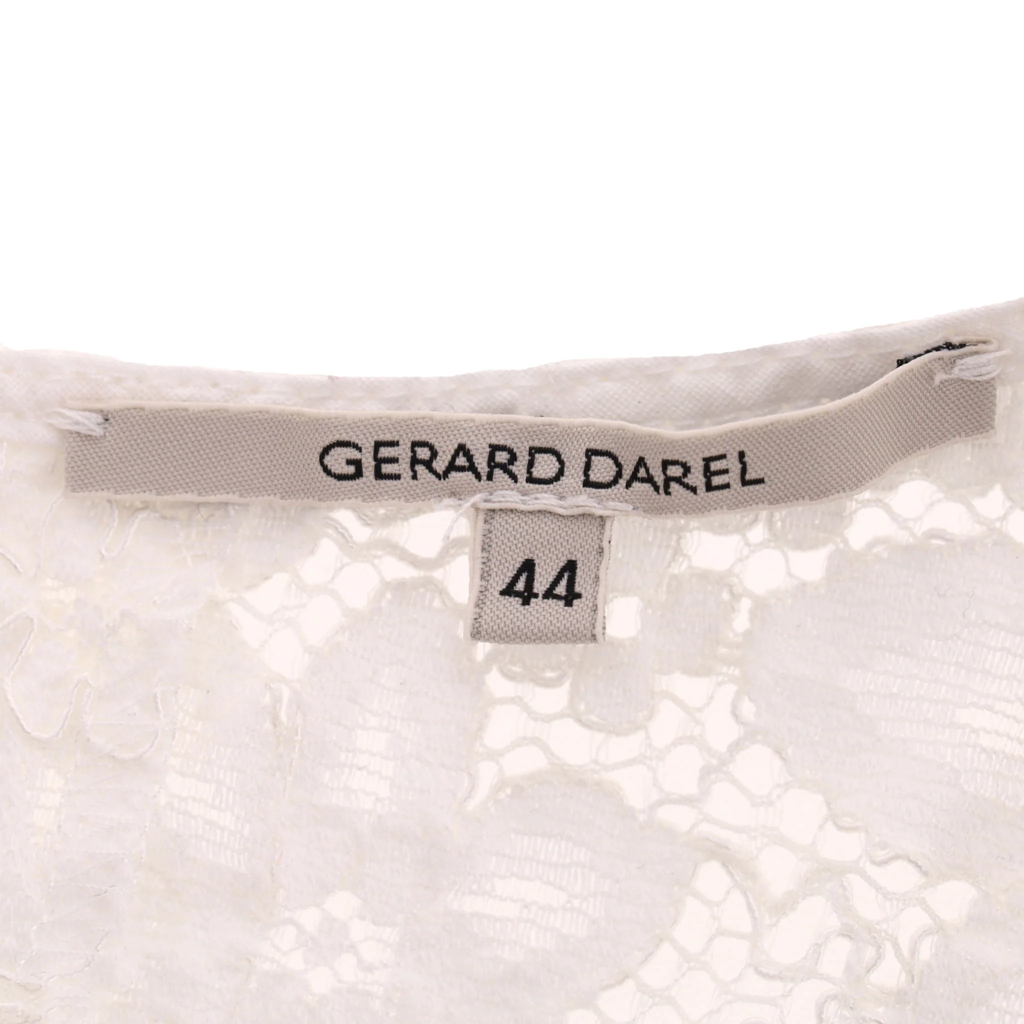Gerard Darel Embroidered Floral Lace Cotton Top. Size 44FR - Image 6