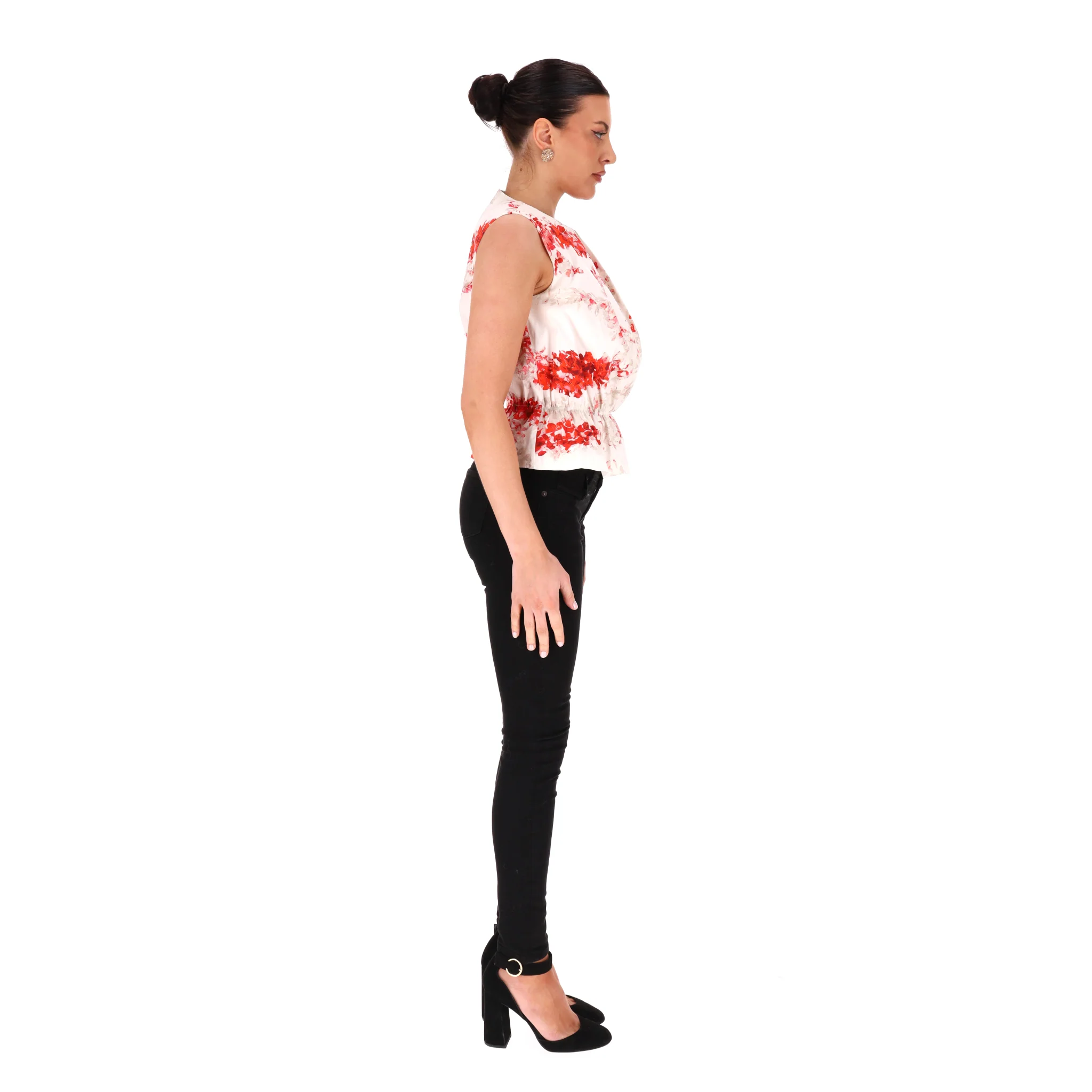 Giambattista Vali Cotton & Silk Floral Top. Size 42IT - Image 3