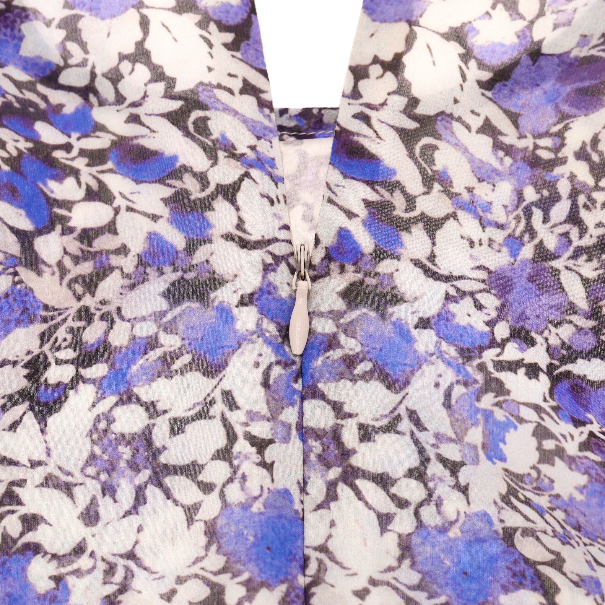 Giambattista Valli Silk Tie-Neck Floral Top. Size 38IT - Image 5
