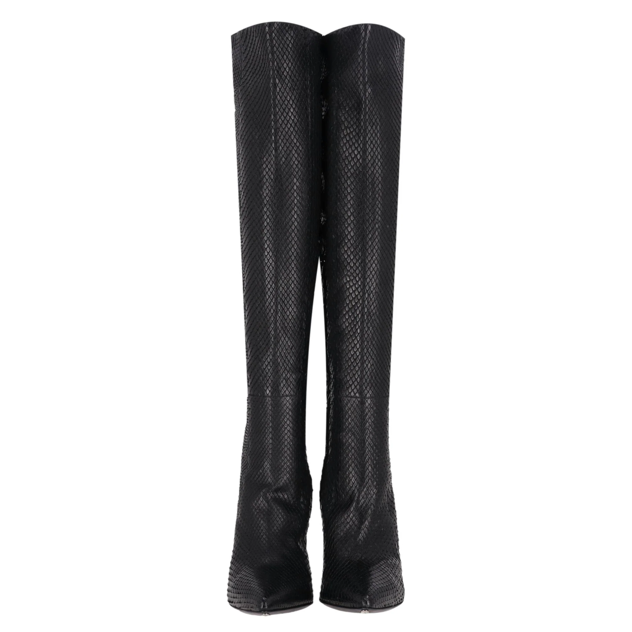 Gianmarco Lorenzi Python Skin Knee Boots. Size 38 - Image 2