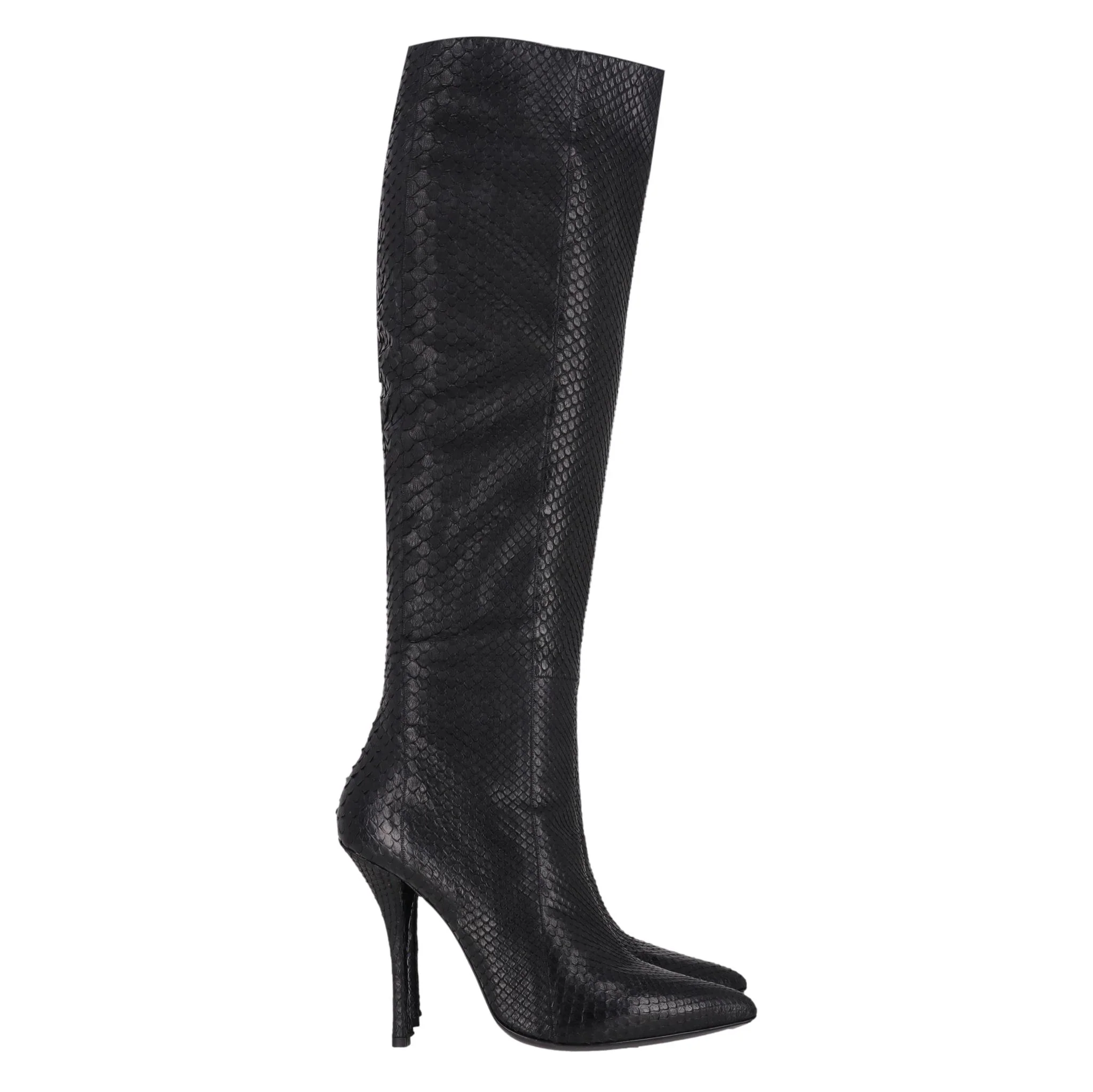 Gianmarco Lorenzi Python Skin Knee Boots. Size 38 - Image 3