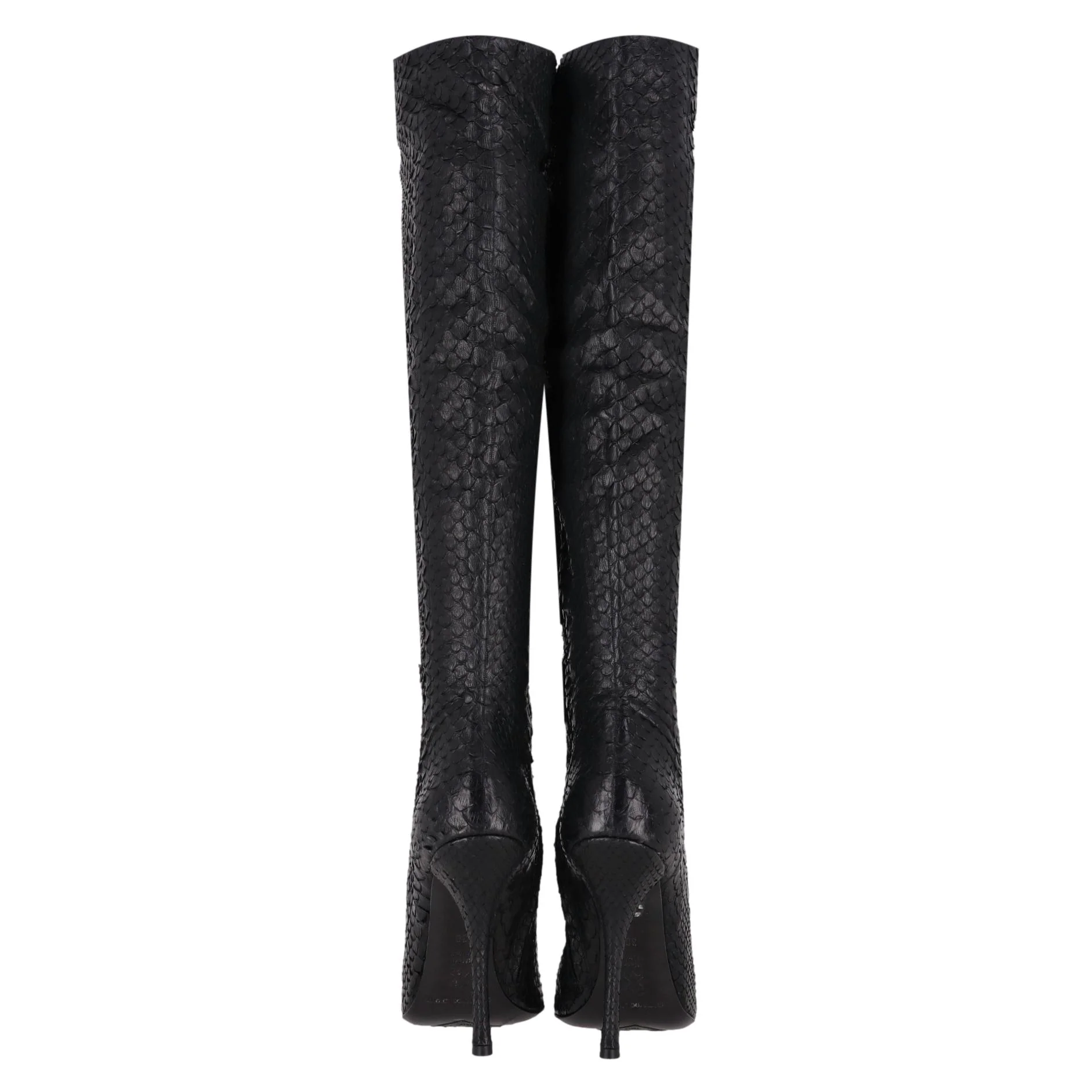 Gianmarco Lorenzi Python Skin Knee Boots. Size 38 - Image 4