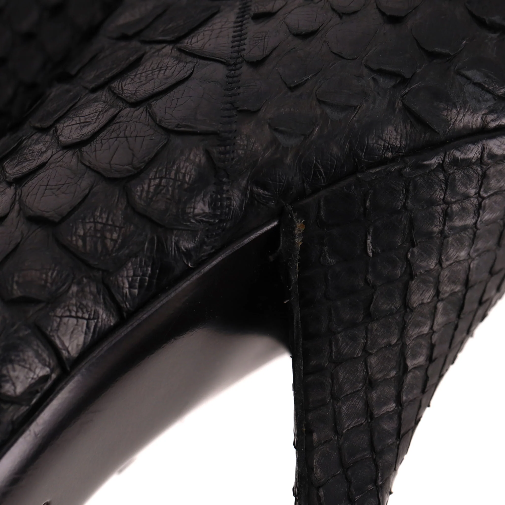 Gianmarco Lorenzi Python Skin Knee Boots. Size 38 - Image 9