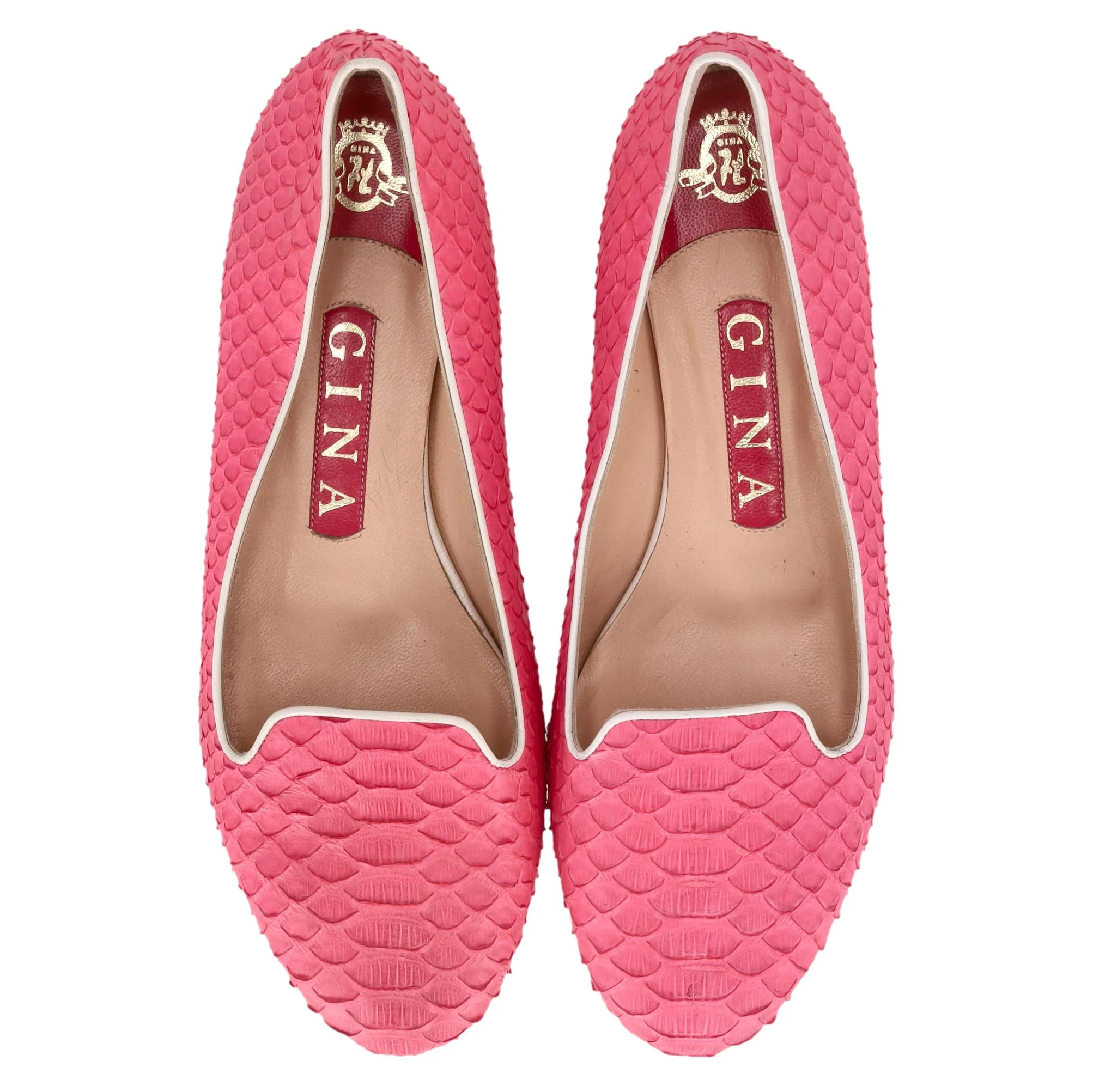 Gina Python Skin Loafers. Size 37