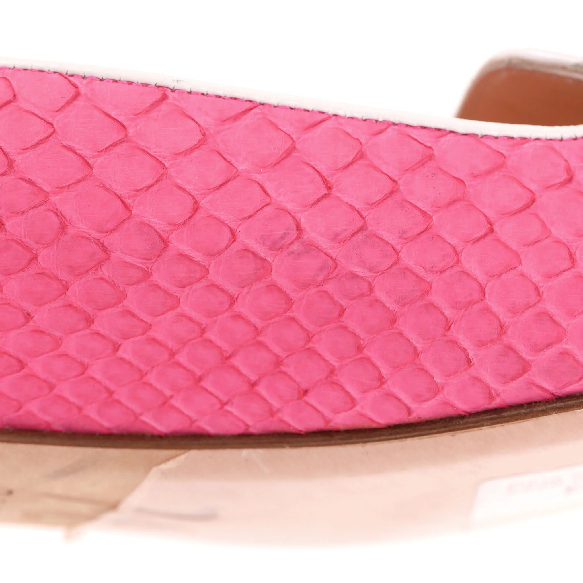 Gina Python Skin Loafers. Size 37 - Image 10