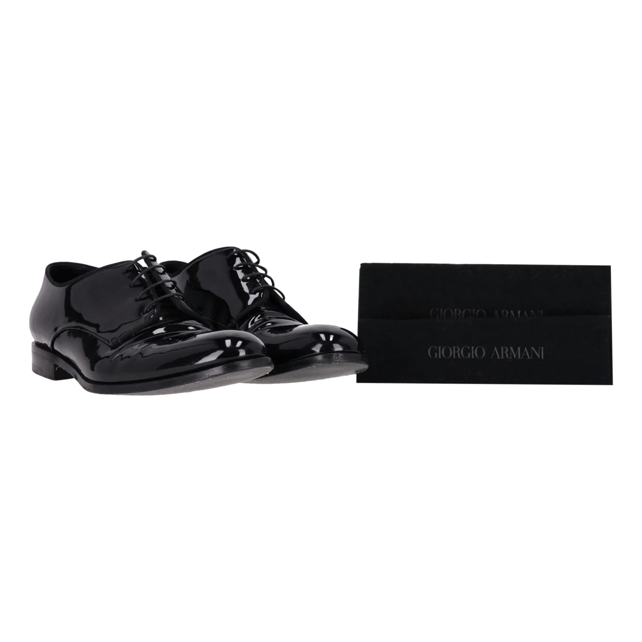 Giorgio Armani Patent Leather Derby Shoes. Size 43 - Image 2
