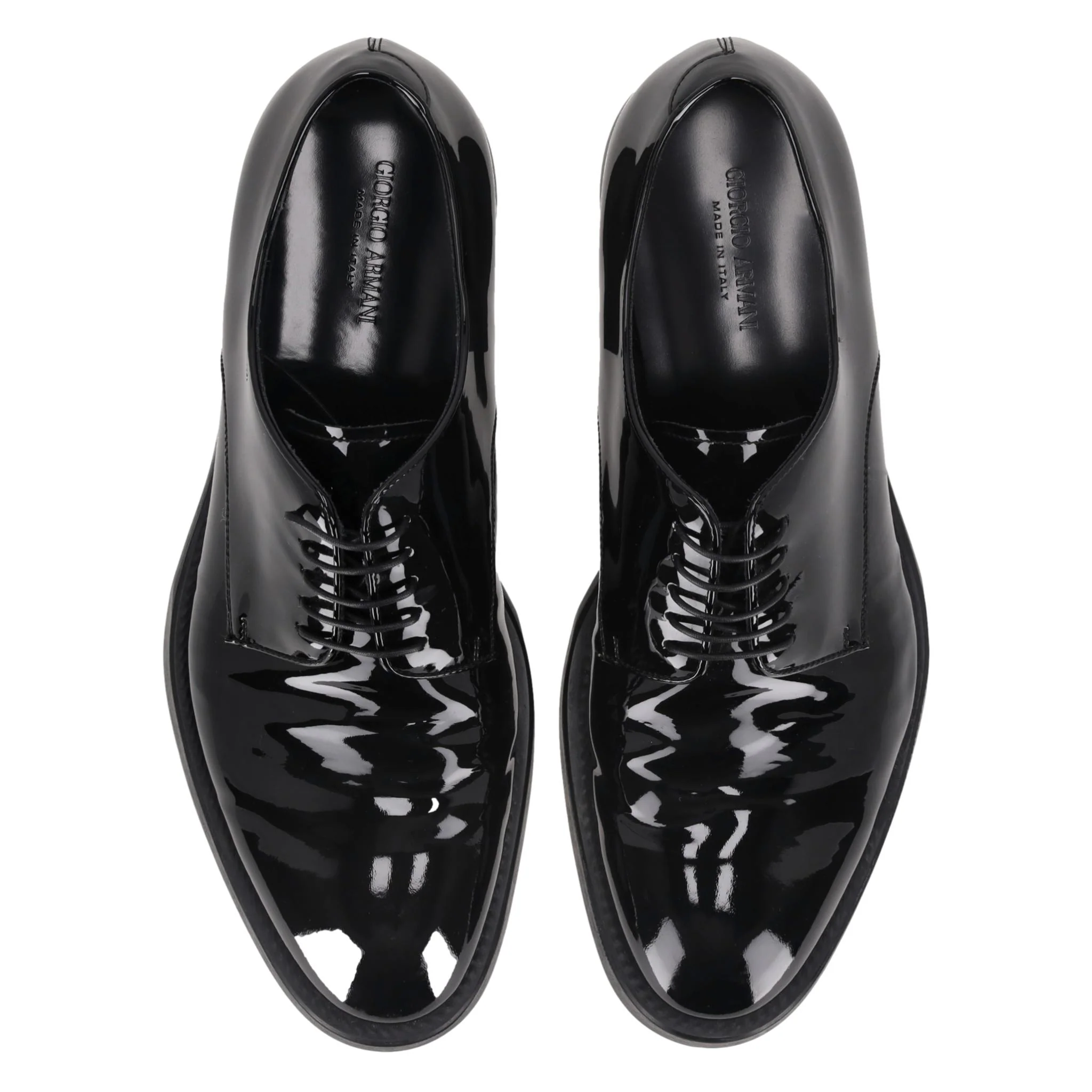 Giorgio Armani Patent Leather Derby Shoes. Size 43