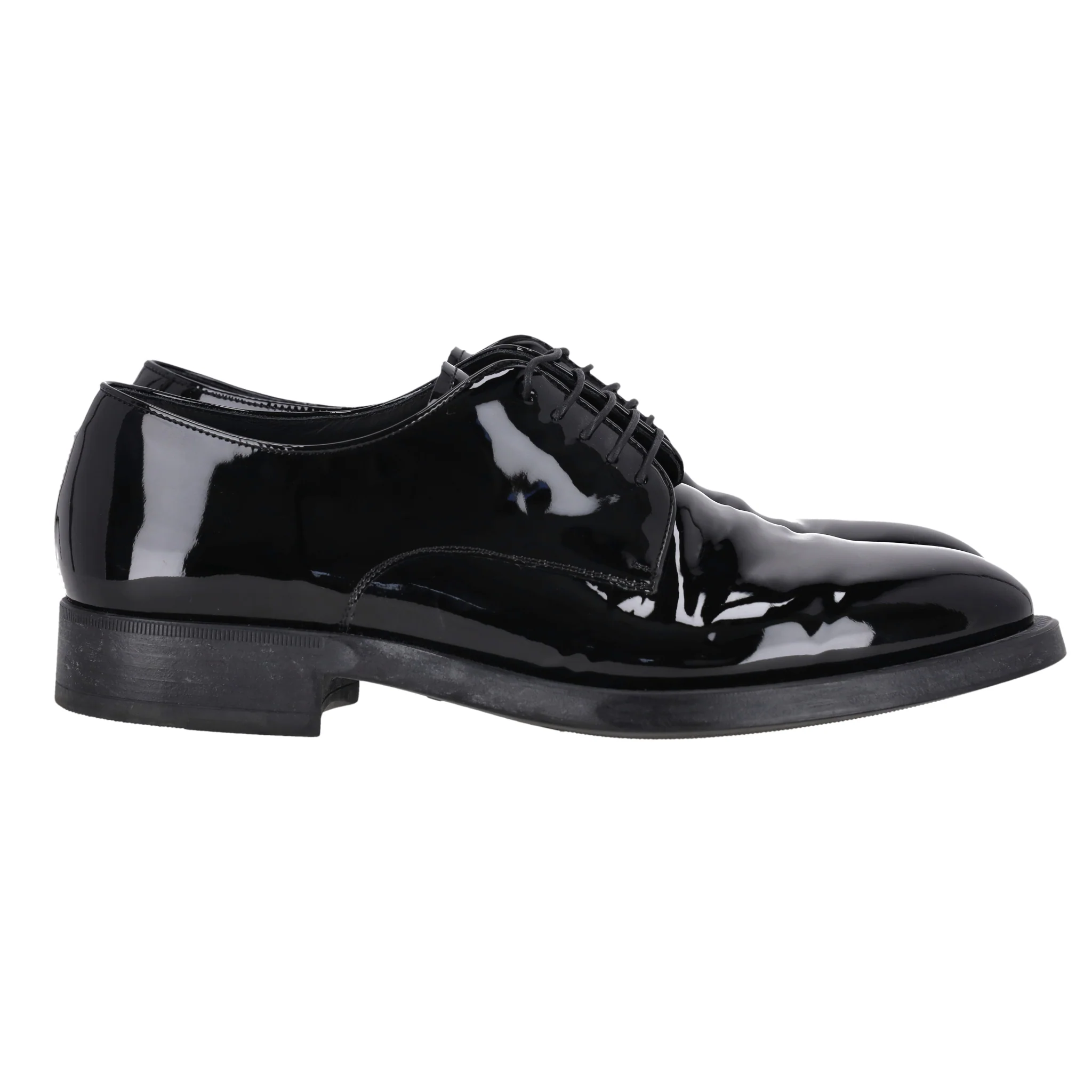 Giorgio Armani Patent Leather Derby Shoes. Size 43 - Image 4
