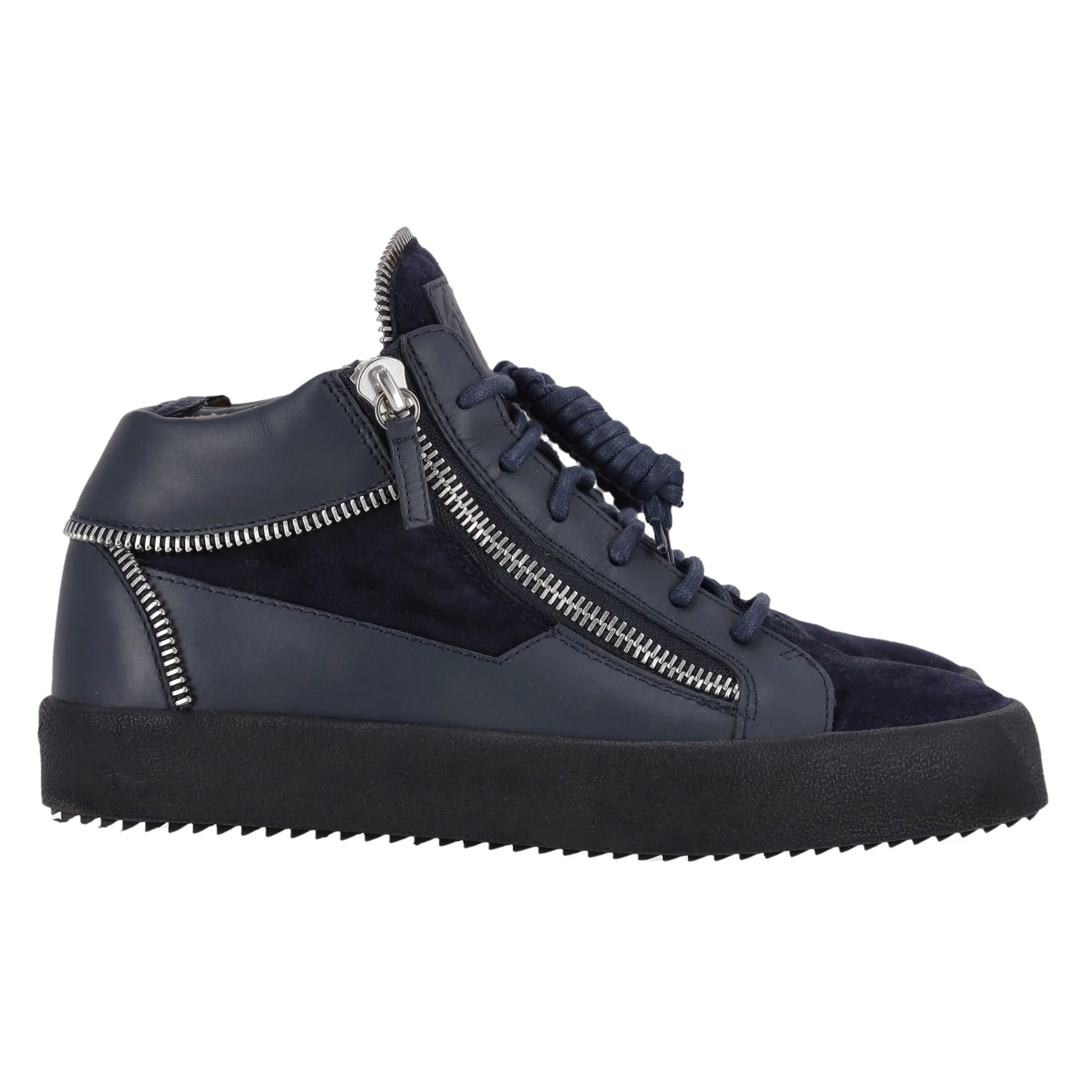 Giuseppe Zanotti High-Top Leather Sneakers. Size 41 - Image 3