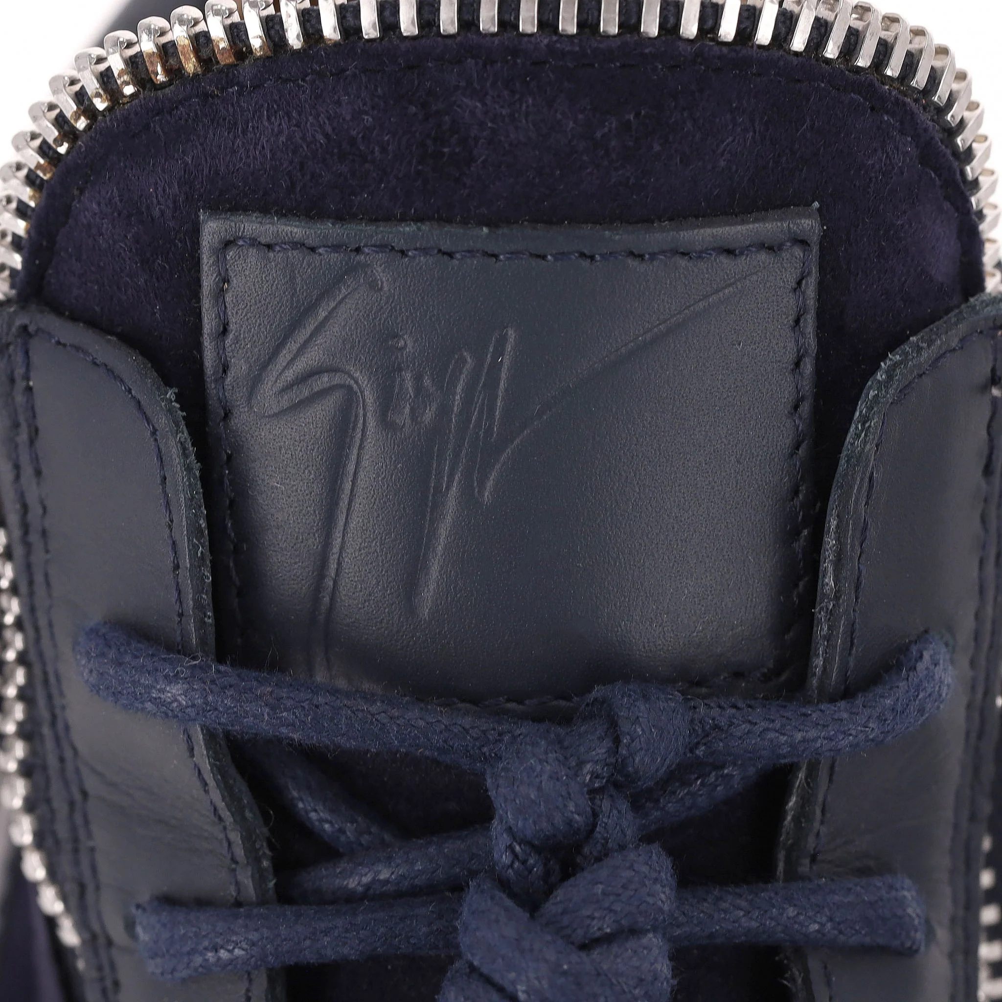Giuseppe Zanotti High-Top Leather Sneakers. Size 41 - Image 7