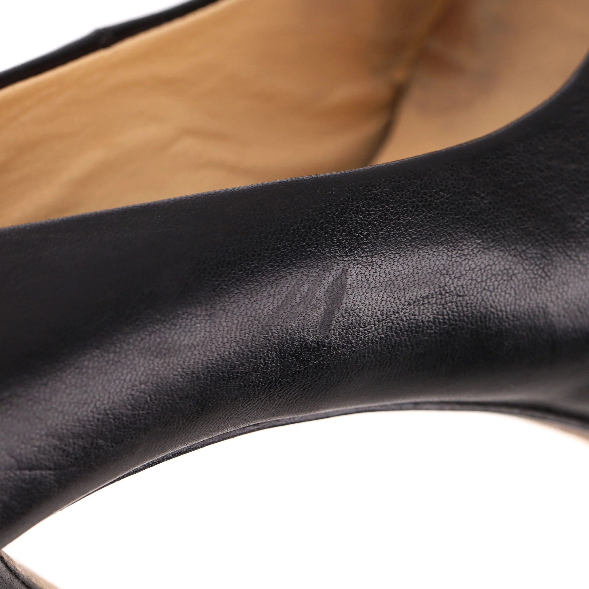 Giuseppe Zanotti Peep-Toe Leather Platform Heels. Size 35 - Image 7