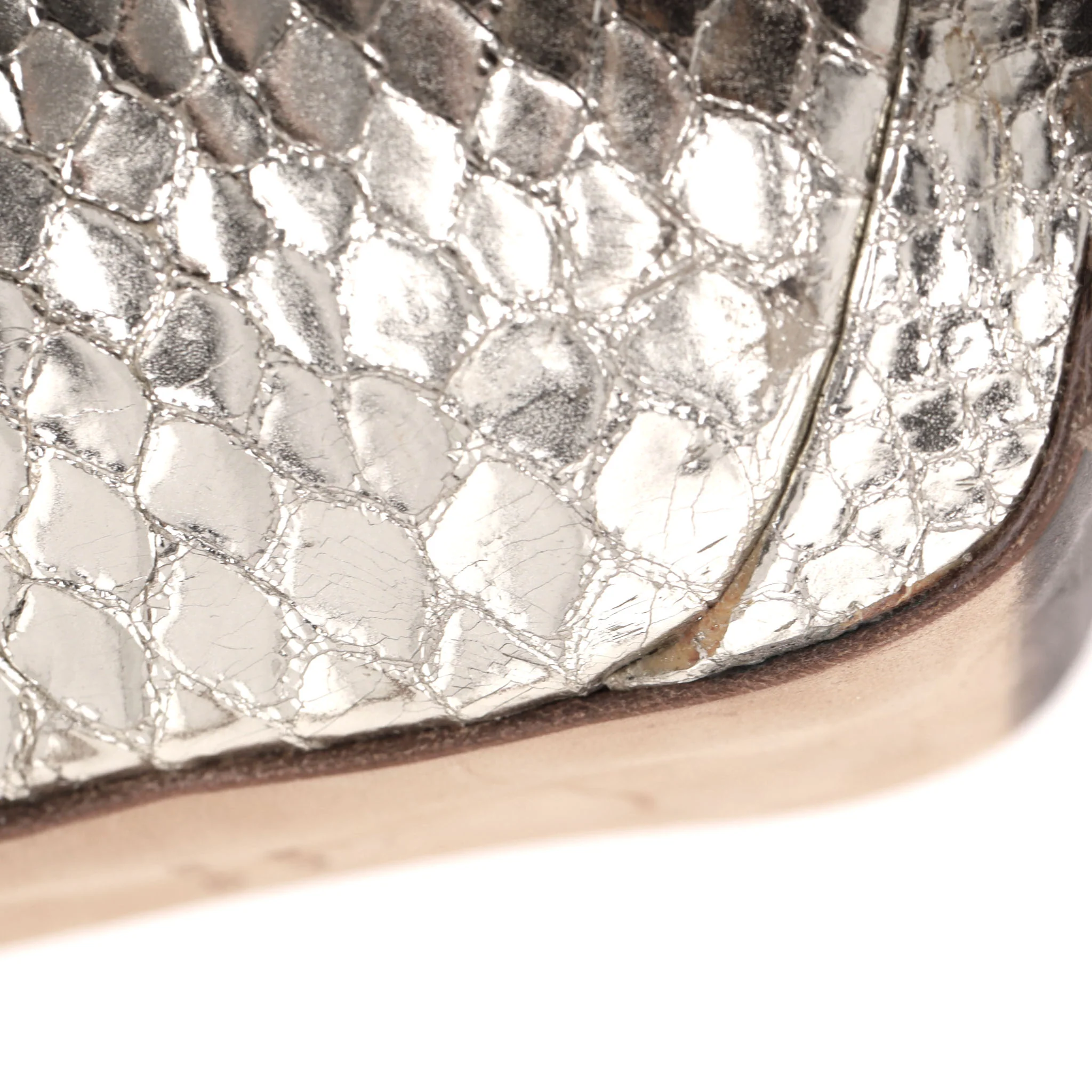 Giuseppe Zanotti Peep-Toe Platform Snakeskin Heels. Size 40 - Image 7