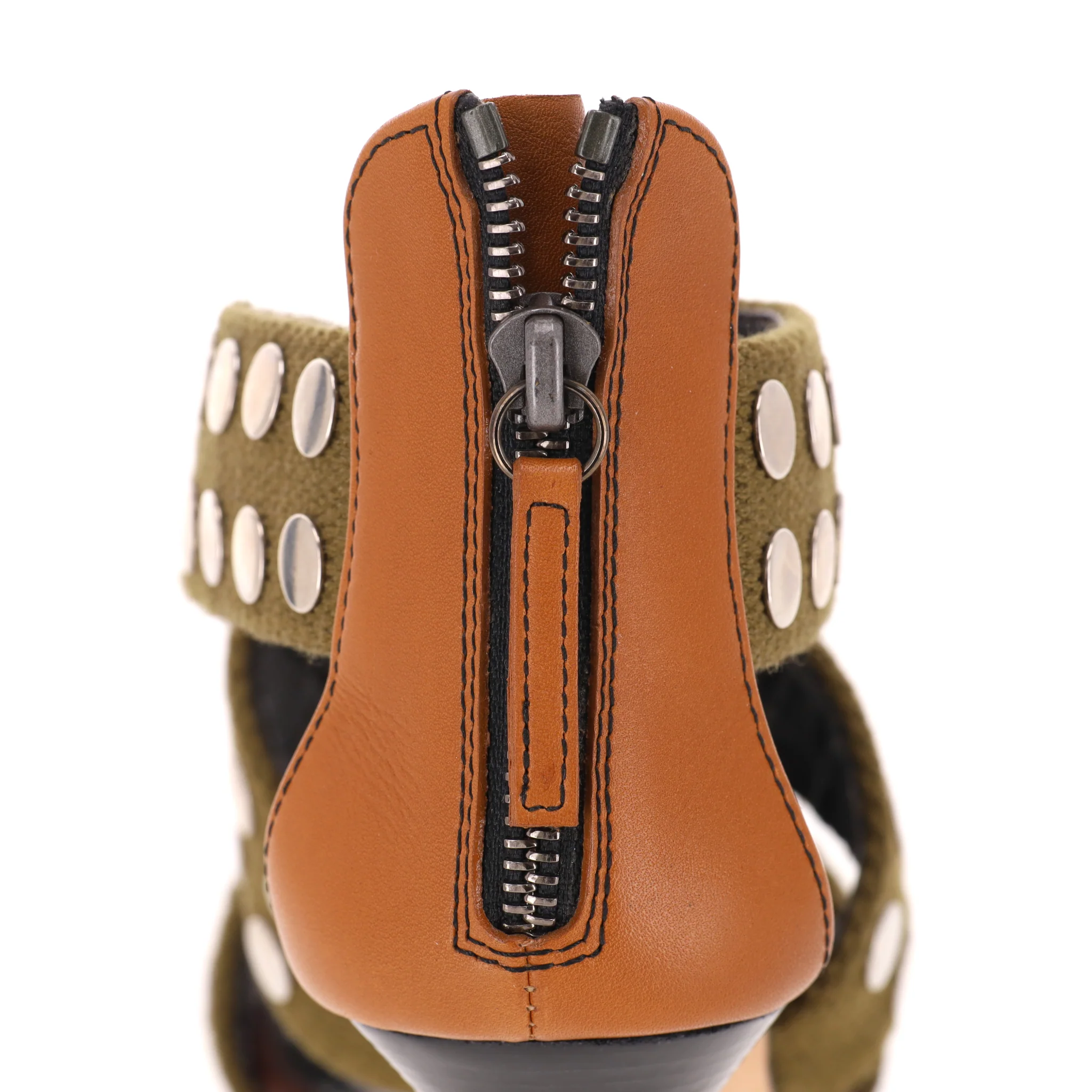 Giuseppe Zanotti Studded Canvas Strappy Sandals. Size 39 - Image 8