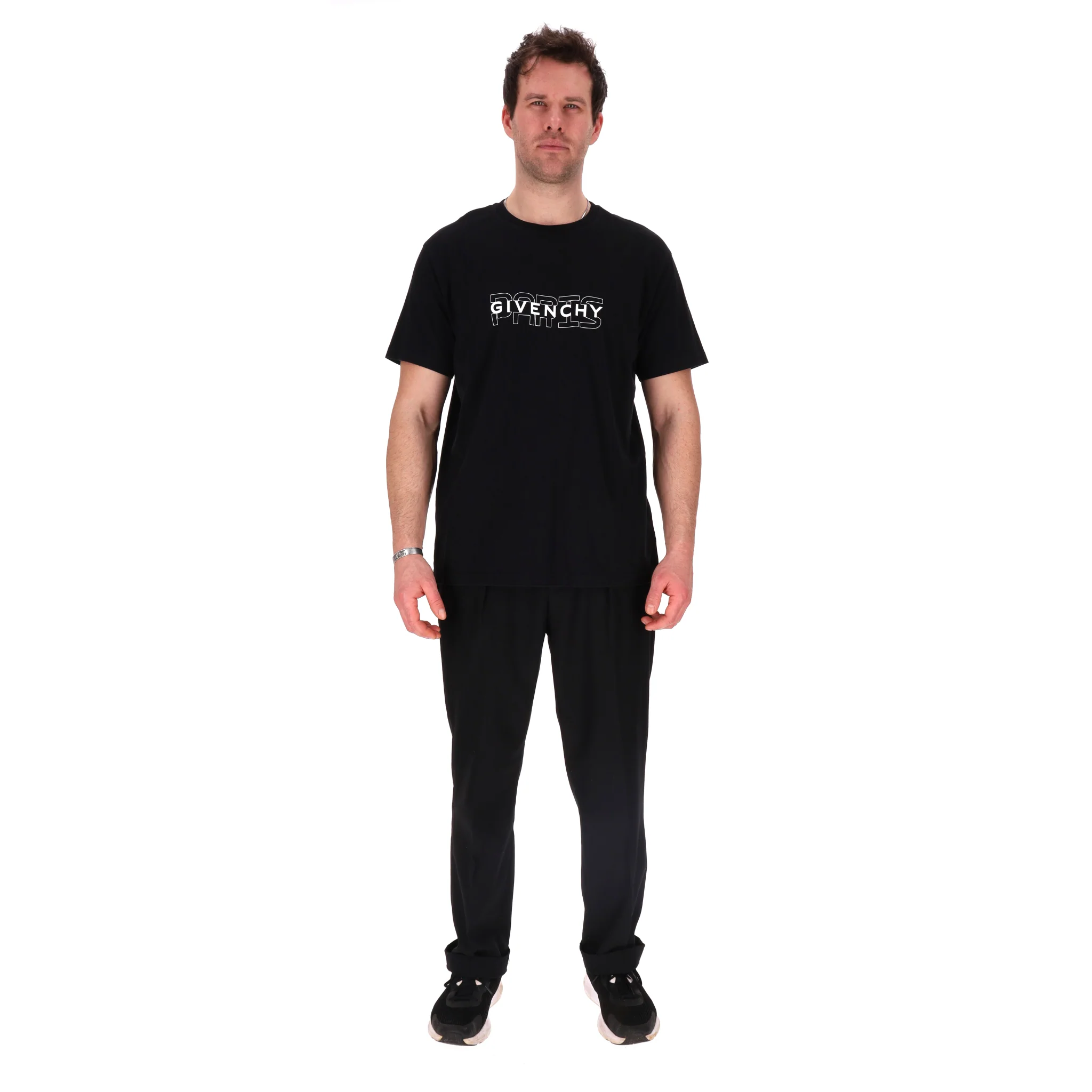 Givenchy Cotton 2D 'Paris' Logo T-Shirt. Size L - Image 2
