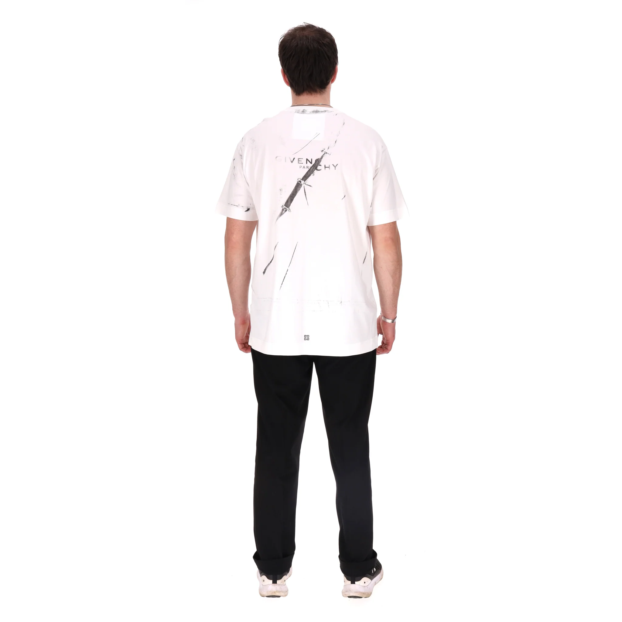 Givenchy Trompe-L'Å’il Effect Logo Oversized Cotton T-Shirt. Size L - Image 4