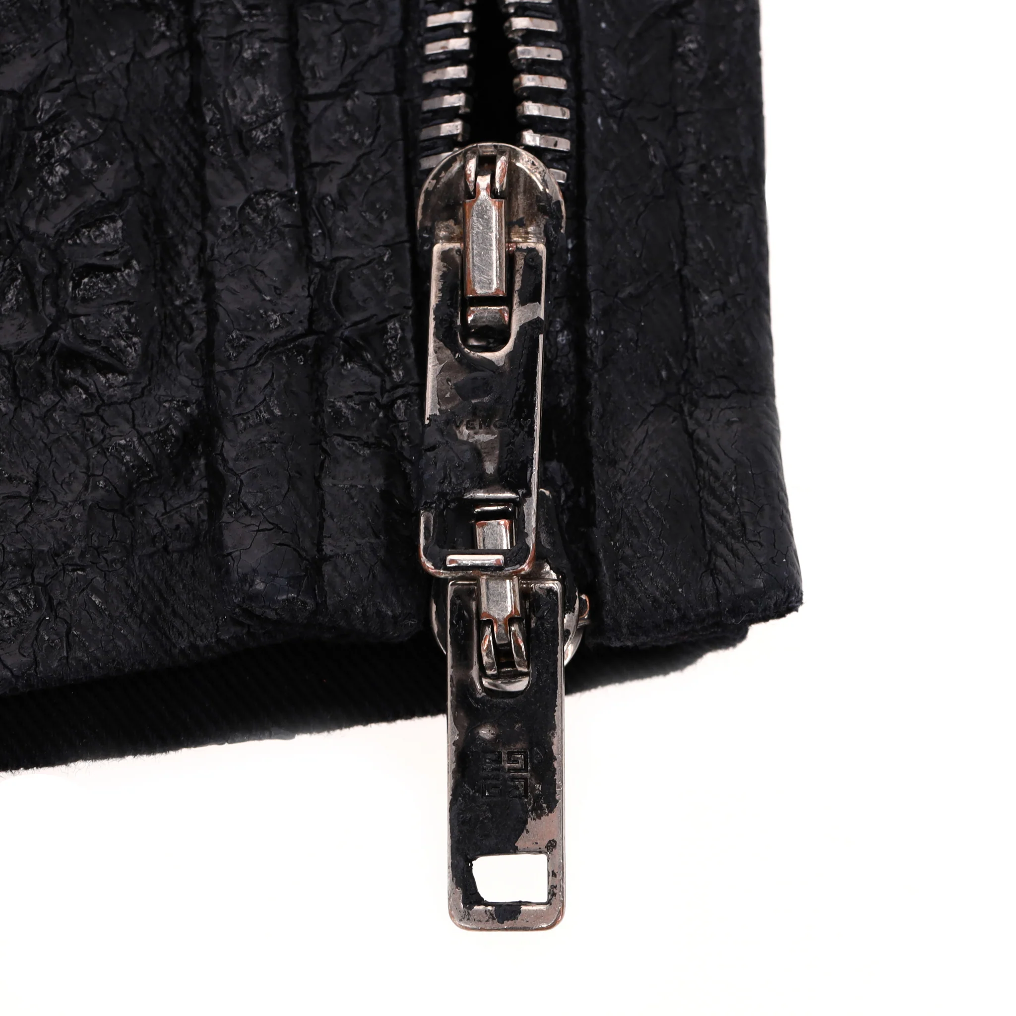 Givenchy Textured Cotton Mini Skirt With Side Zippers. Size 36FR - Image 6