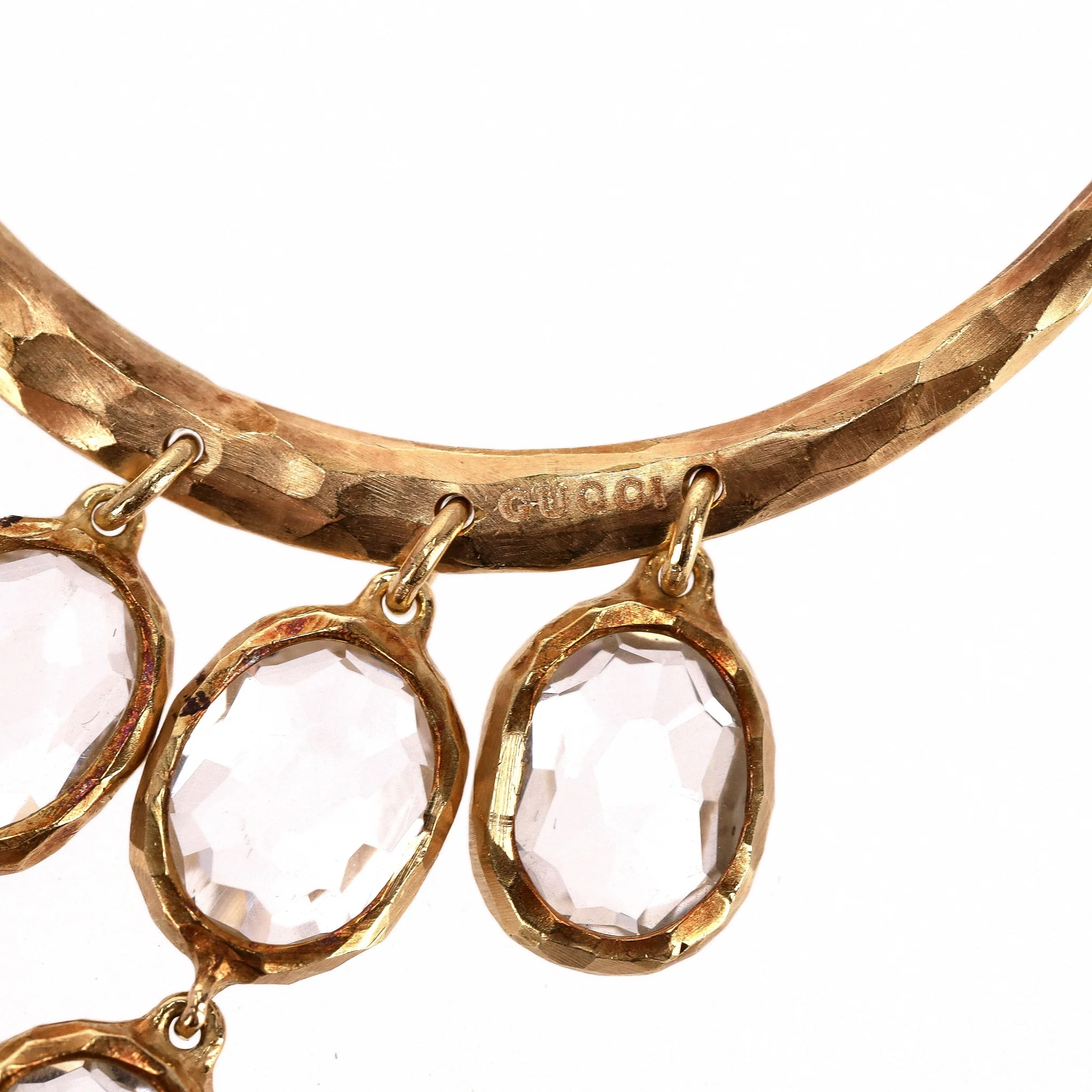 Gucci 18k Gold Chandelier Hoop Earrings - Image 5