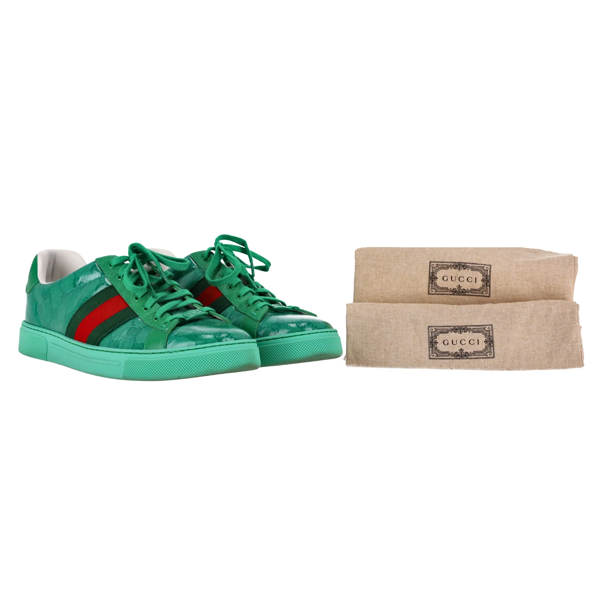 Gucci Ace GG Crystal Canvas Sneakers. Size 9 - Image 3