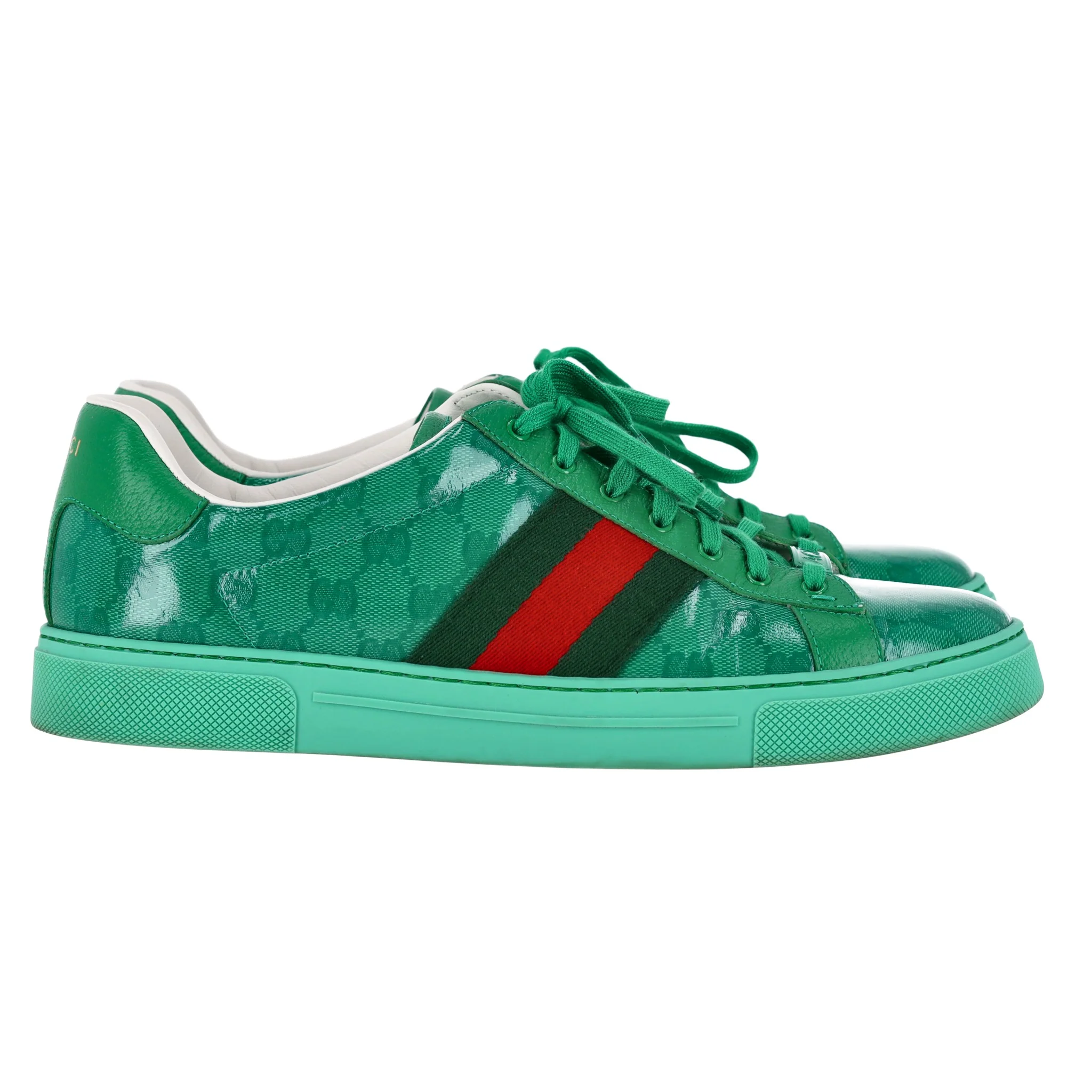 Gucci Ace GG Crystal Canvas Sneakers. Size 9 - Image 4