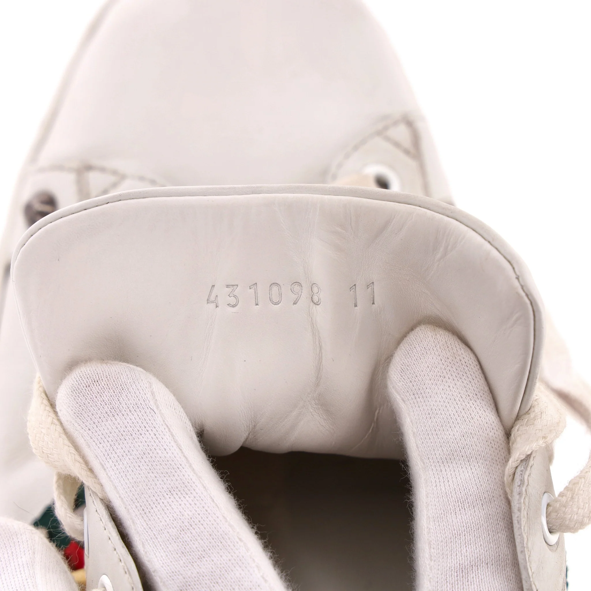 Gucci Ace Punk Web Studded Leather Sneakers. Size 45 - Image 7