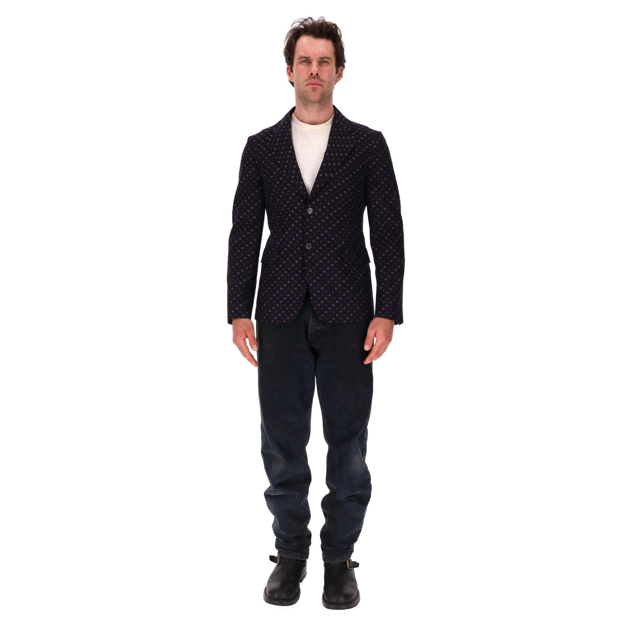 Gucci All-Over 'GG' Logo Wool Jacket. Size 46IT - Image 2