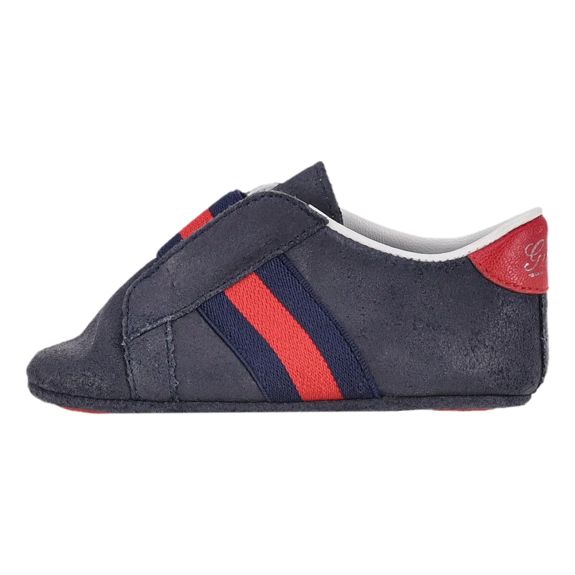 Gucci Baby Web Stripe Suede Shoes/Slippers. Size 18 - Image 2