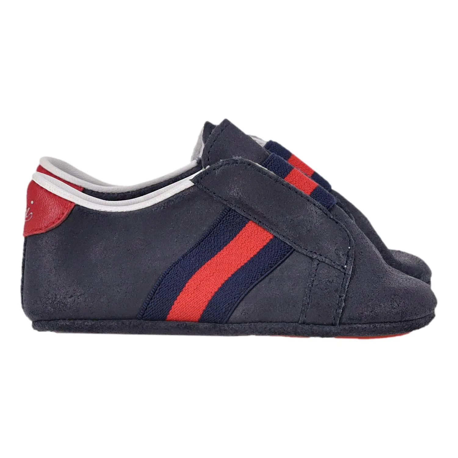 Gucci Baby Web Stripe Suede Shoes/Slippers. Size 18 - Image 4