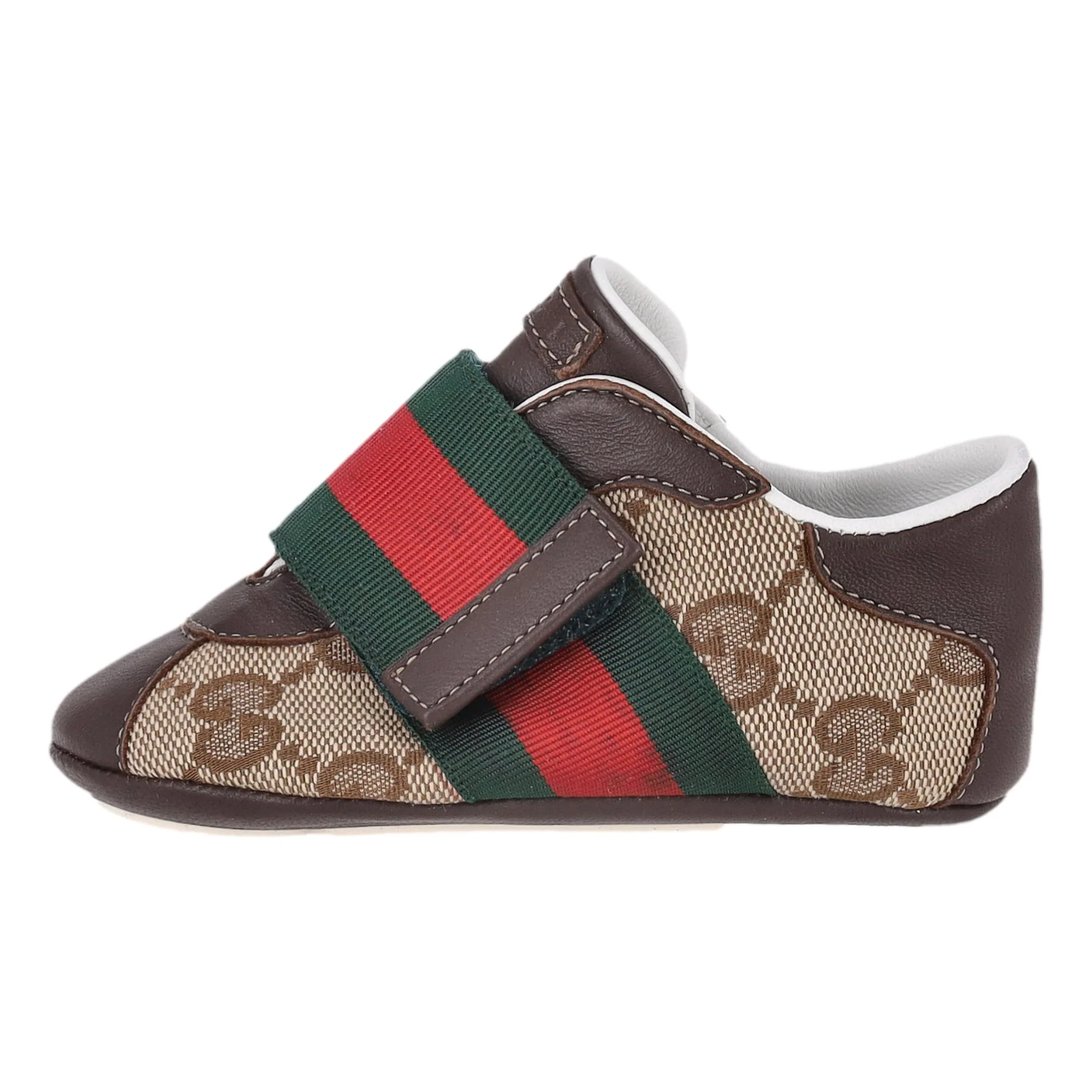 Gucci Baby Ace GG Supreme Web Stripe Sneakers/Slippers. Size 18 - Image 2