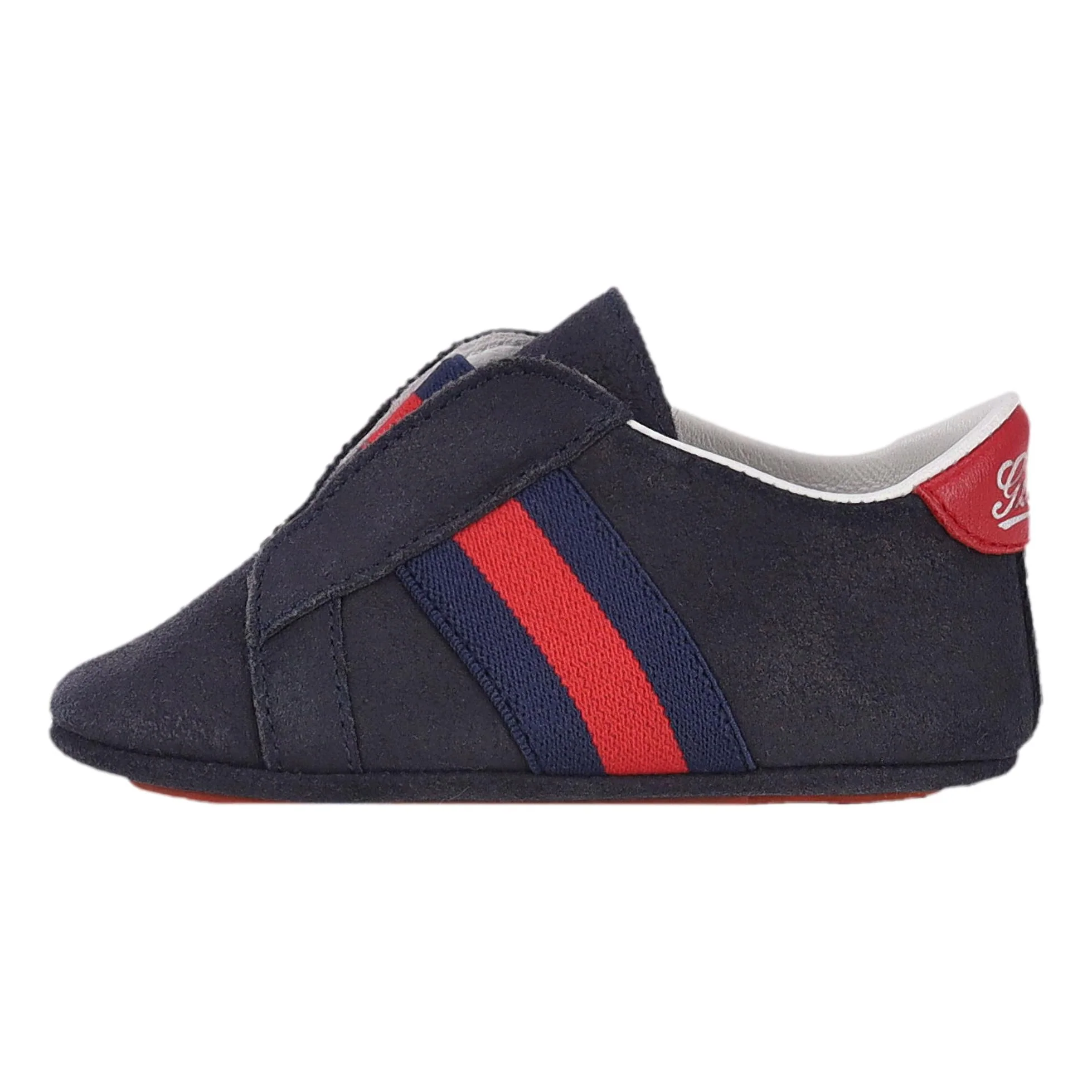 Gucci Baby Web Stripe Suede Shoes/Slippers. Size 17 - Image 2