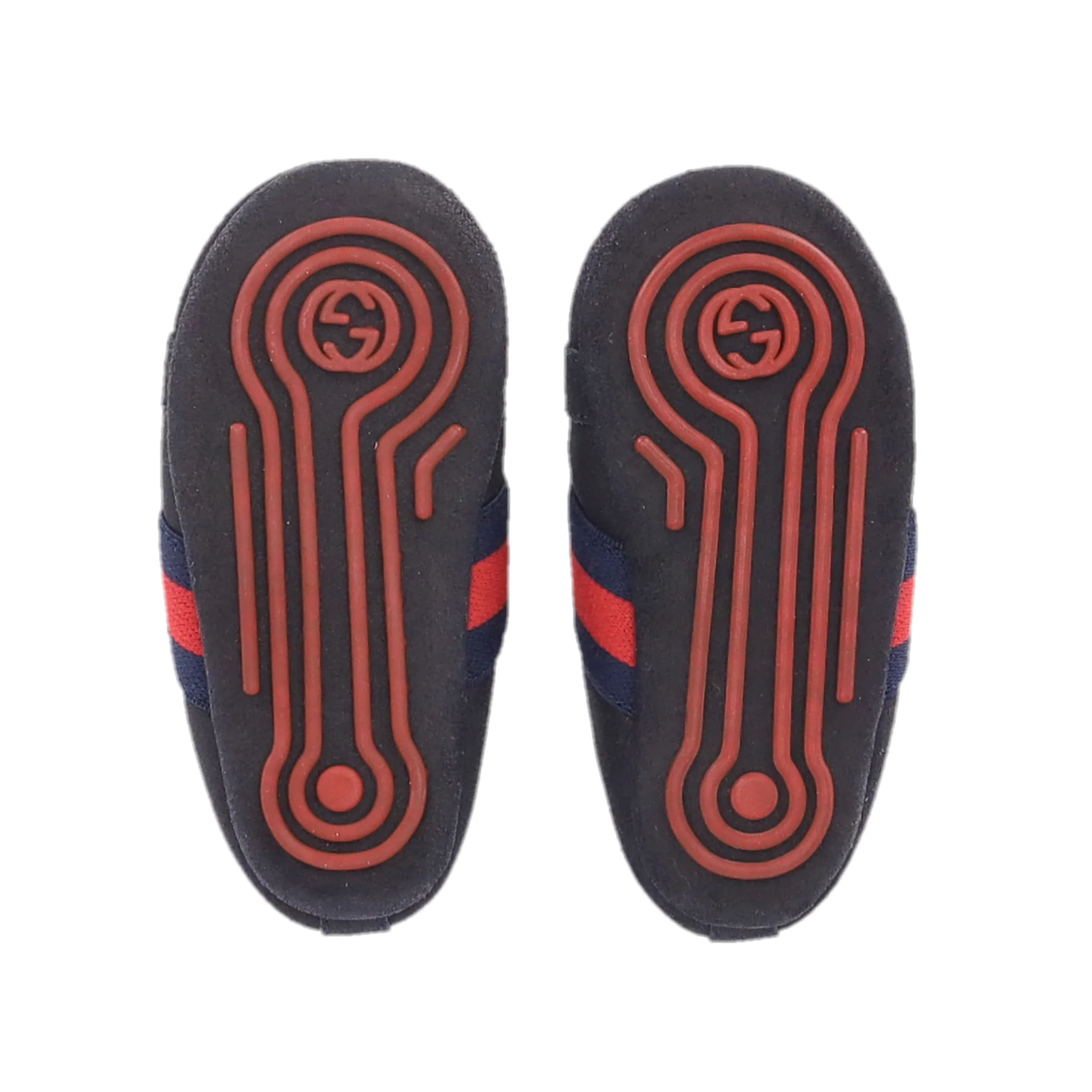 Gucci Baby Web Stripe Suede Shoes/Slippers. Size 17 - Image 6