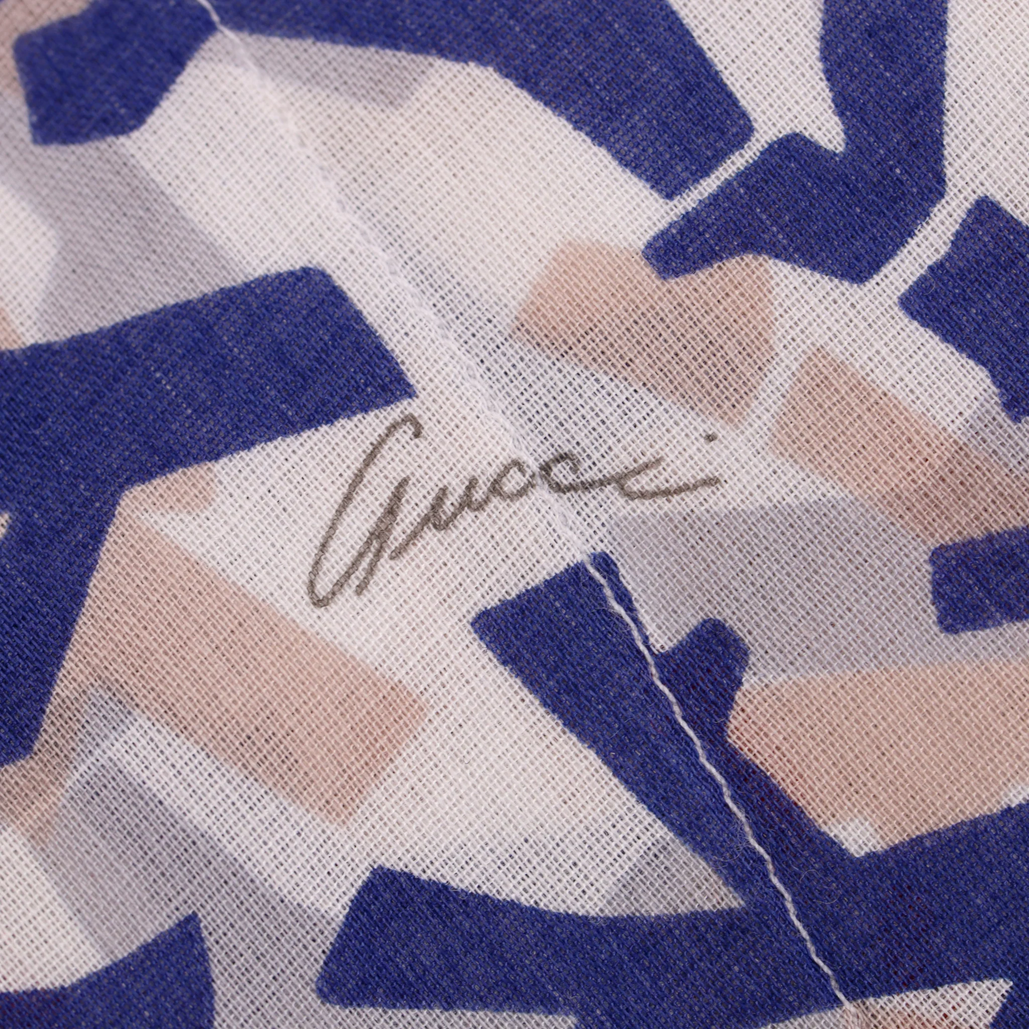 Gucci Coastal-Inspired Print Cotton Top. Size 44IT - Image 5