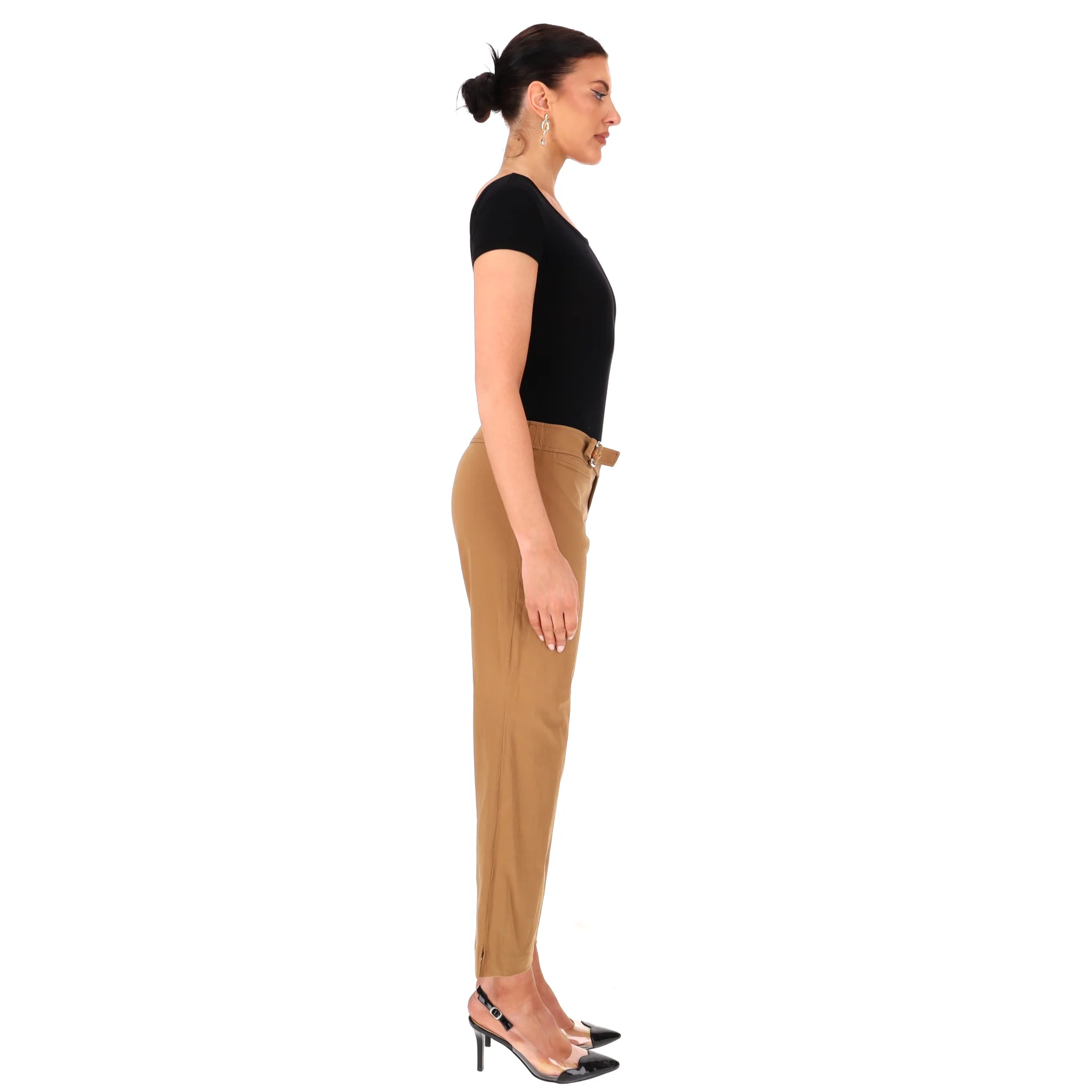 Gucci Cotton Trousers With A Bamboo Buckle. Size 42IT - Image 3