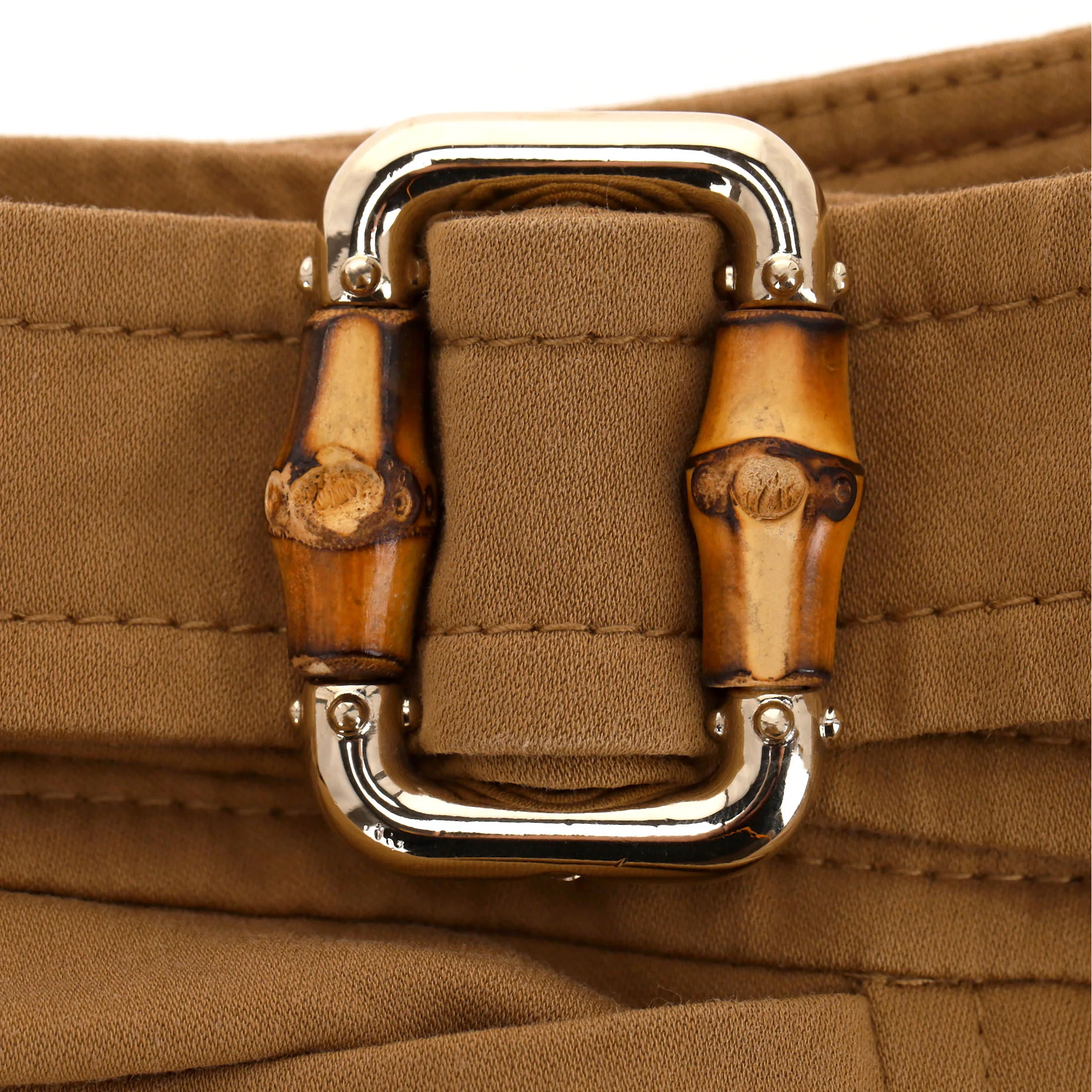 Gucci Cotton Trousers With A Bamboo Buckle. Size 42IT - Image 5
