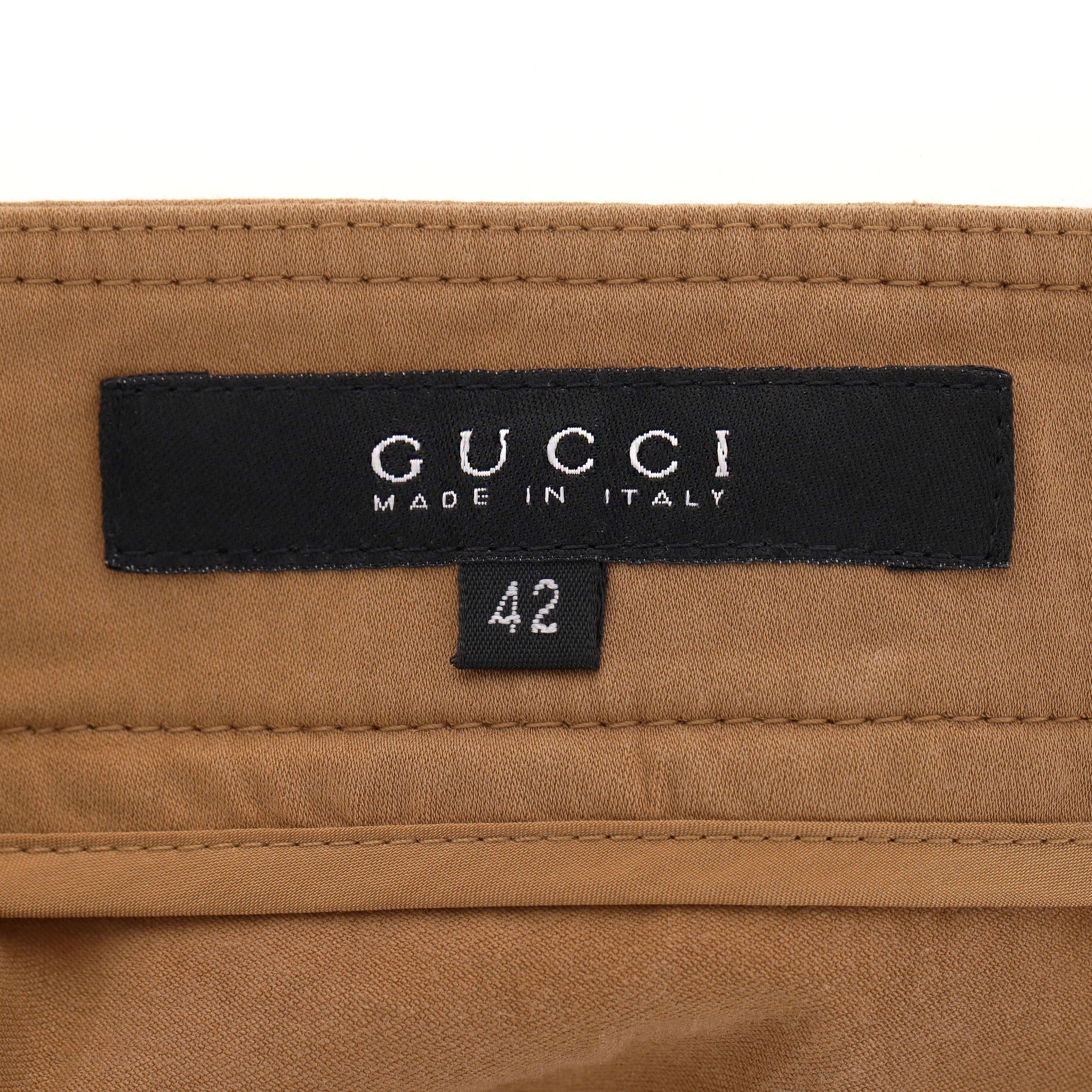 Gucci Cotton Trousers With A Bamboo Buckle. Size 42IT - Image 9