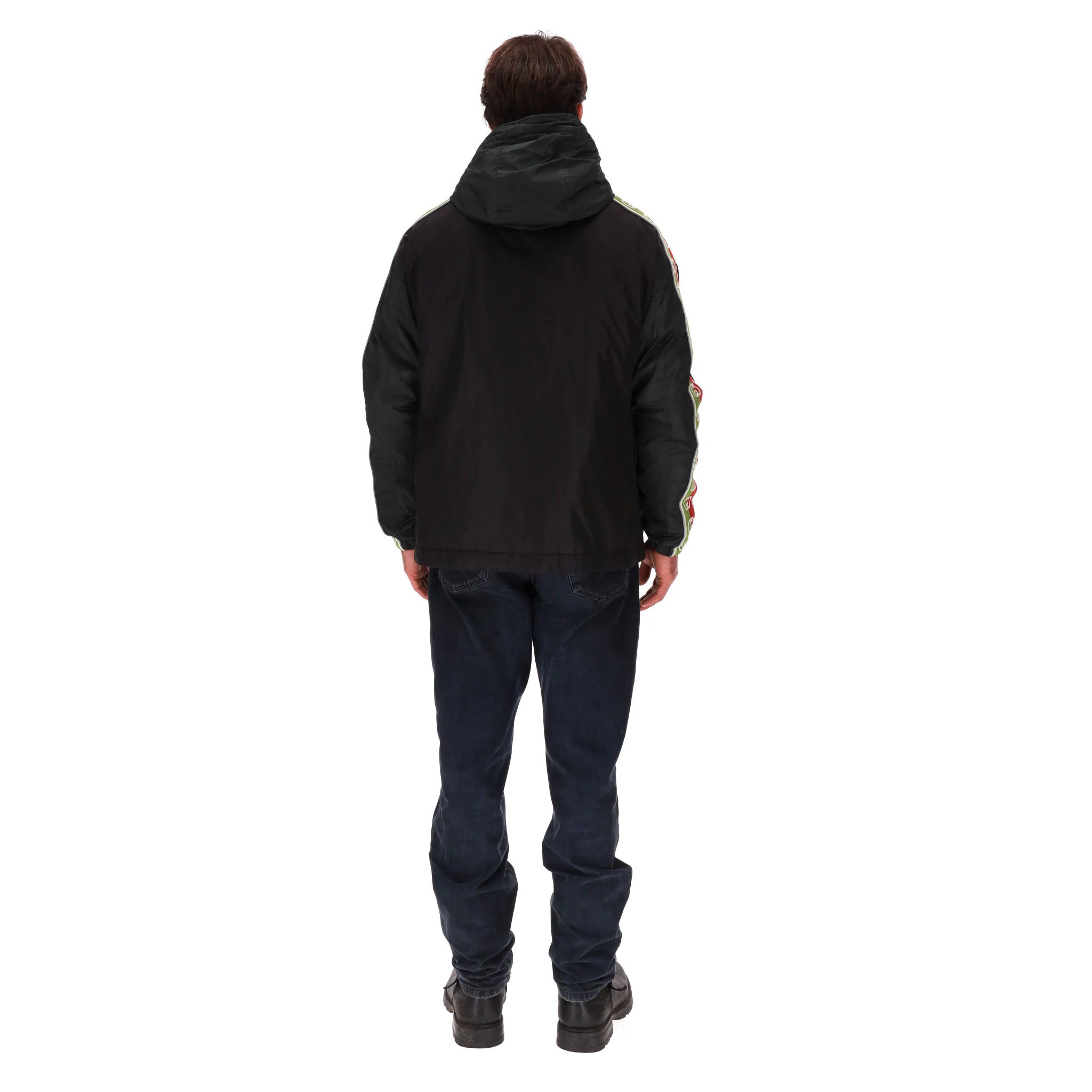 Gucci GG Jacquard Logo & Web Stripe Nylon Jacket. Size 48IT - Image 4