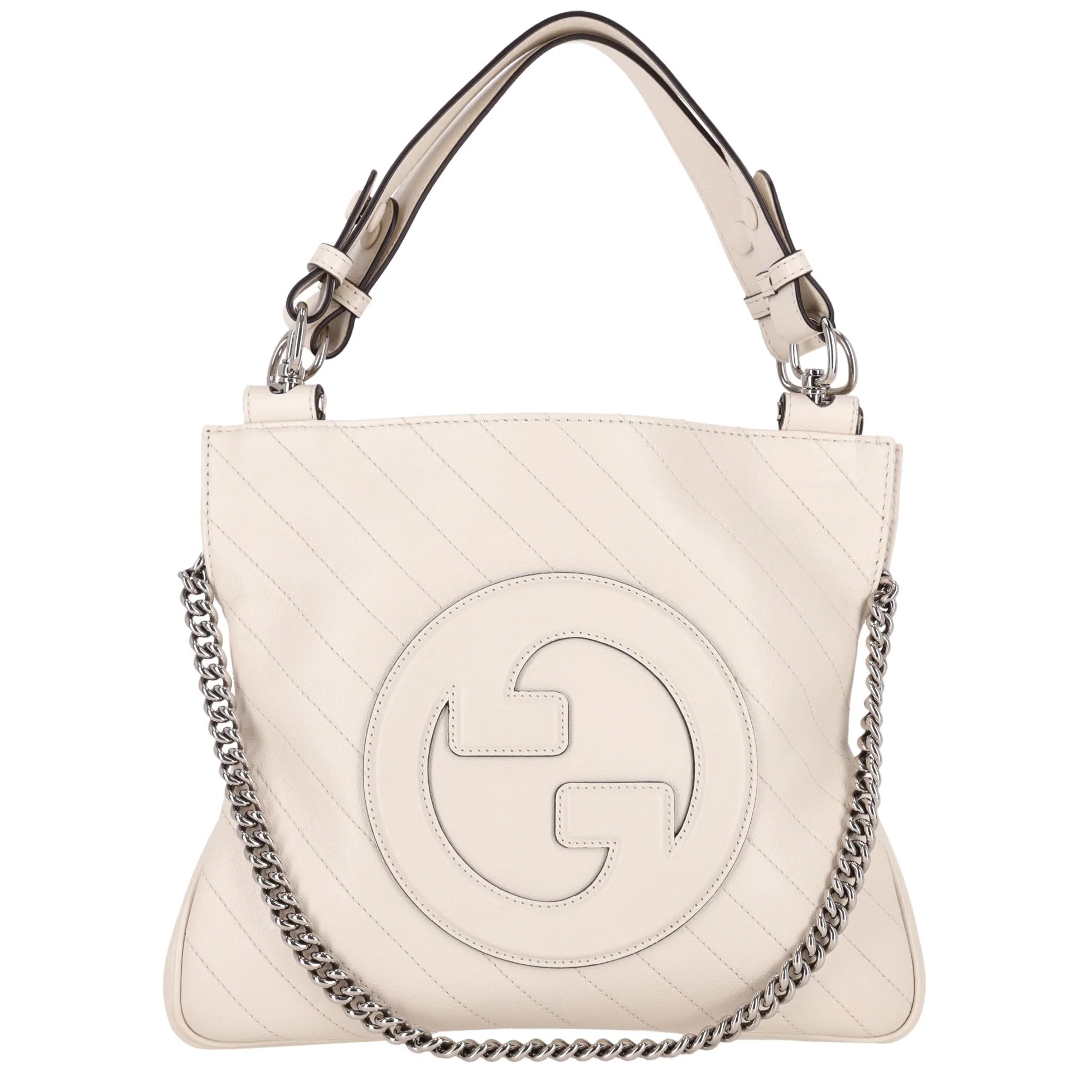 Gucci 'GG' Logo Blondie Small Leather Tote Bag