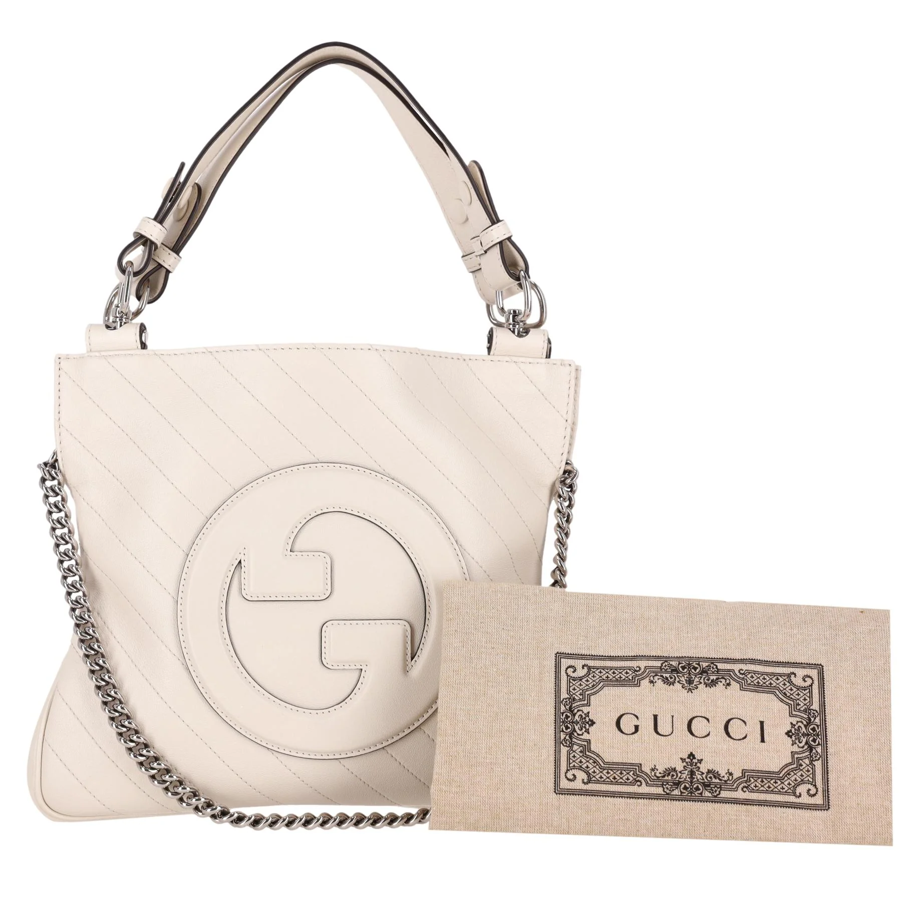 Gucci 'GG' Logo Blondie Small Leather Tote Bag - Image 2