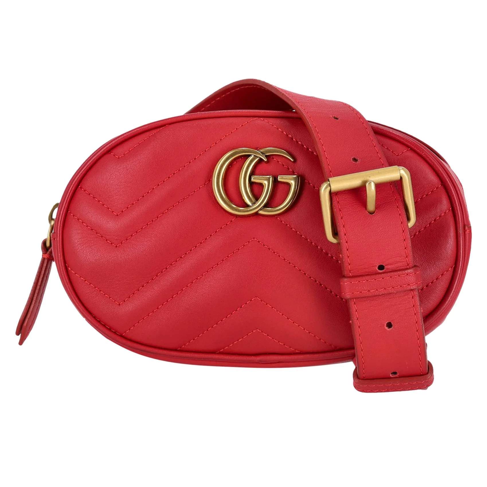 Gucci GG Marmont Matelasse Leather Belt Bag