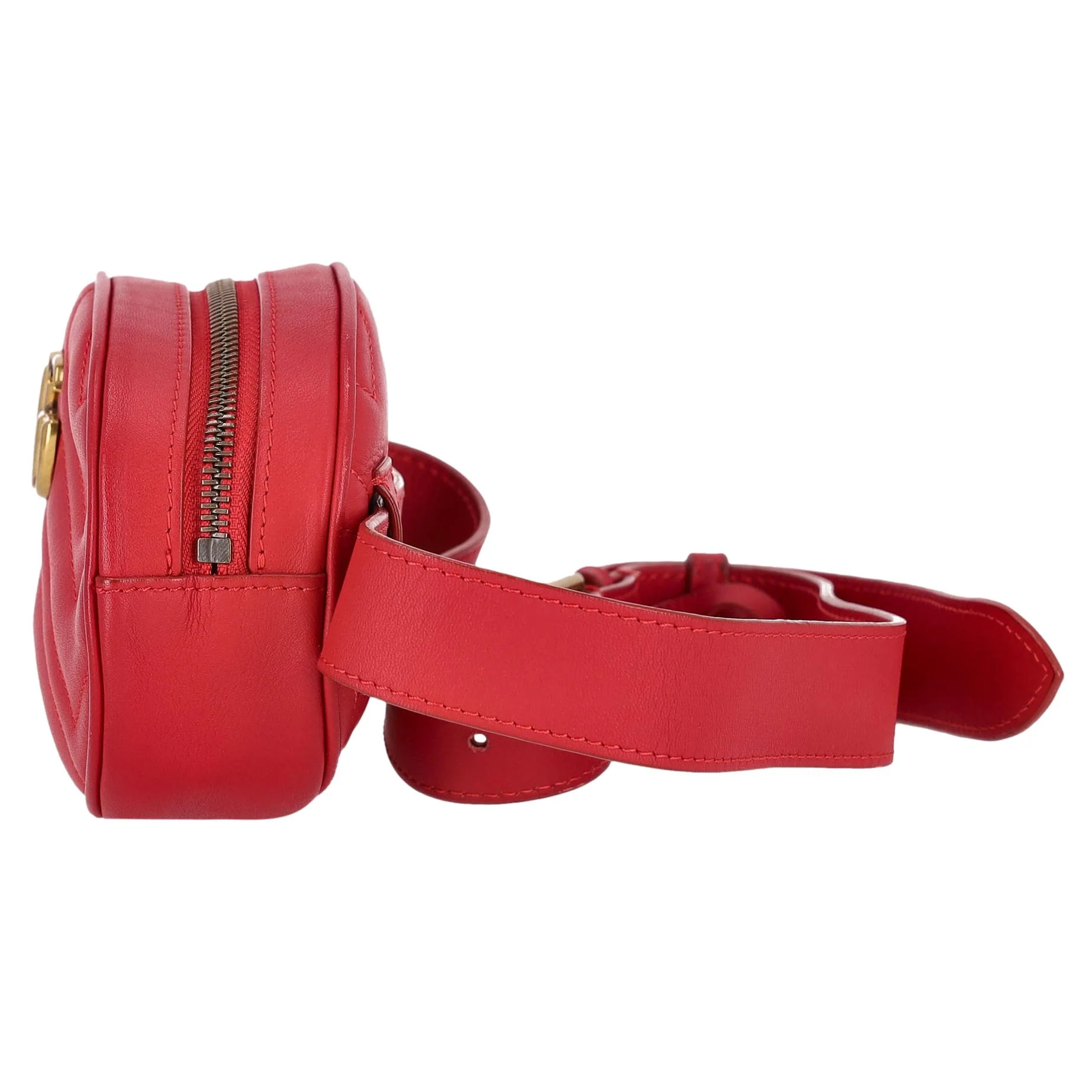 Gucci GG Marmont Matelasse Leather Belt Bag - Image 3