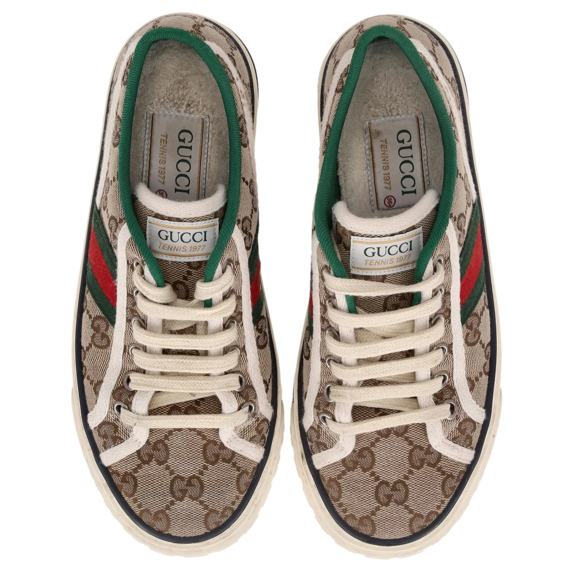 Gucci 'GG' Monogram Tennis 1977 Slip-On Sneakers. Size 35.5