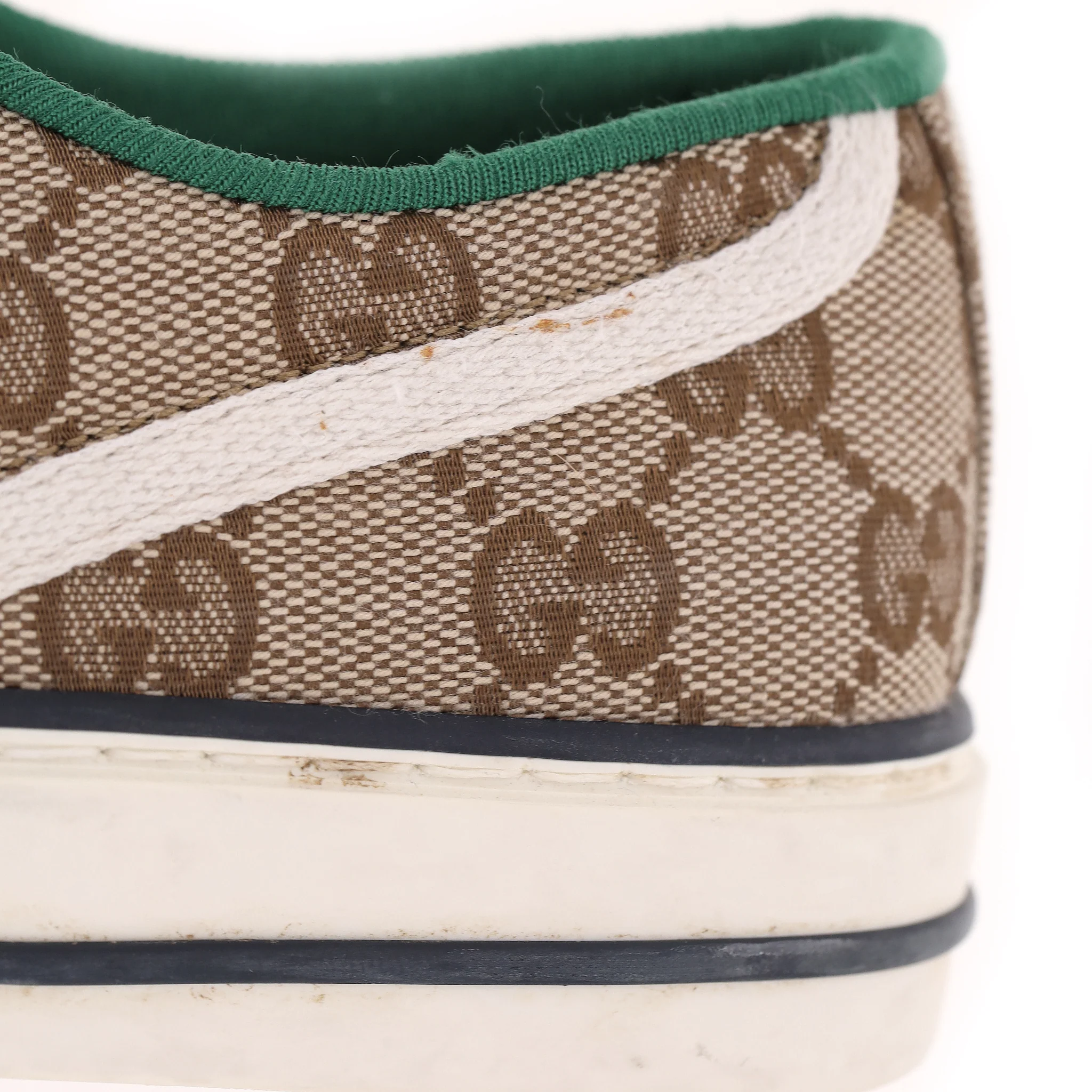 Gucci 'GG' Monogram Tennis 1977 Slip-On Sneakers. Size 35.5 - Image 10