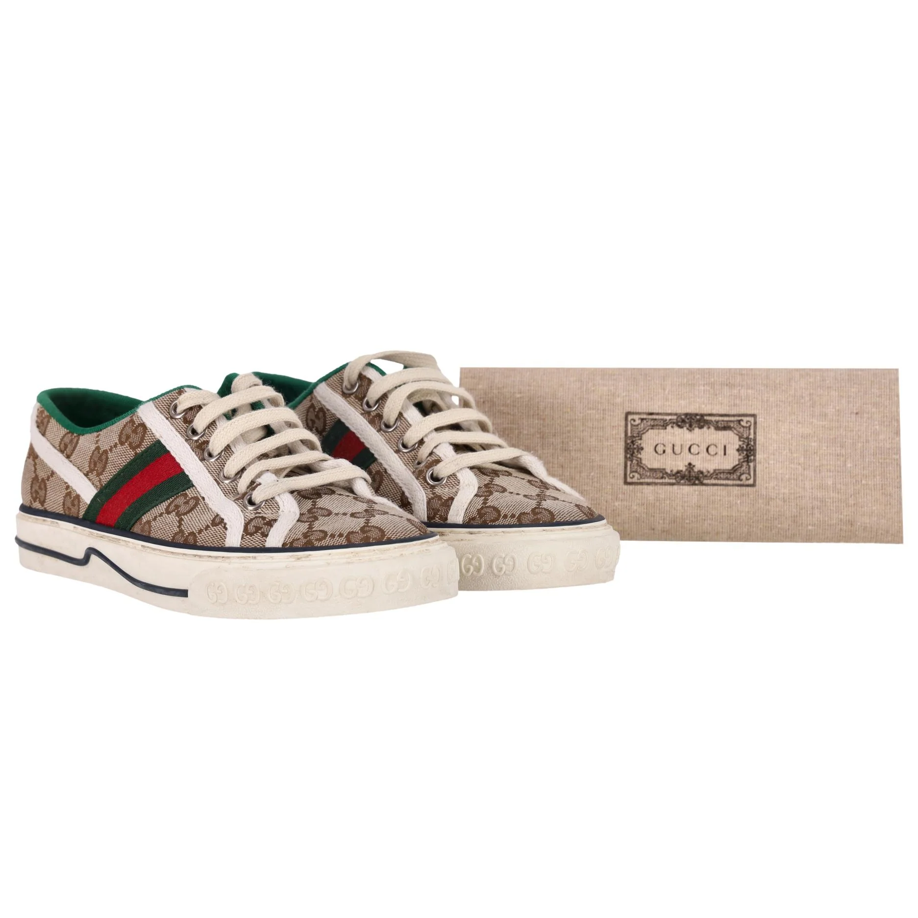Gucci 'GG' Monogram Tennis 1977 Slip-On Sneakers. Size 35.5 - Image 2