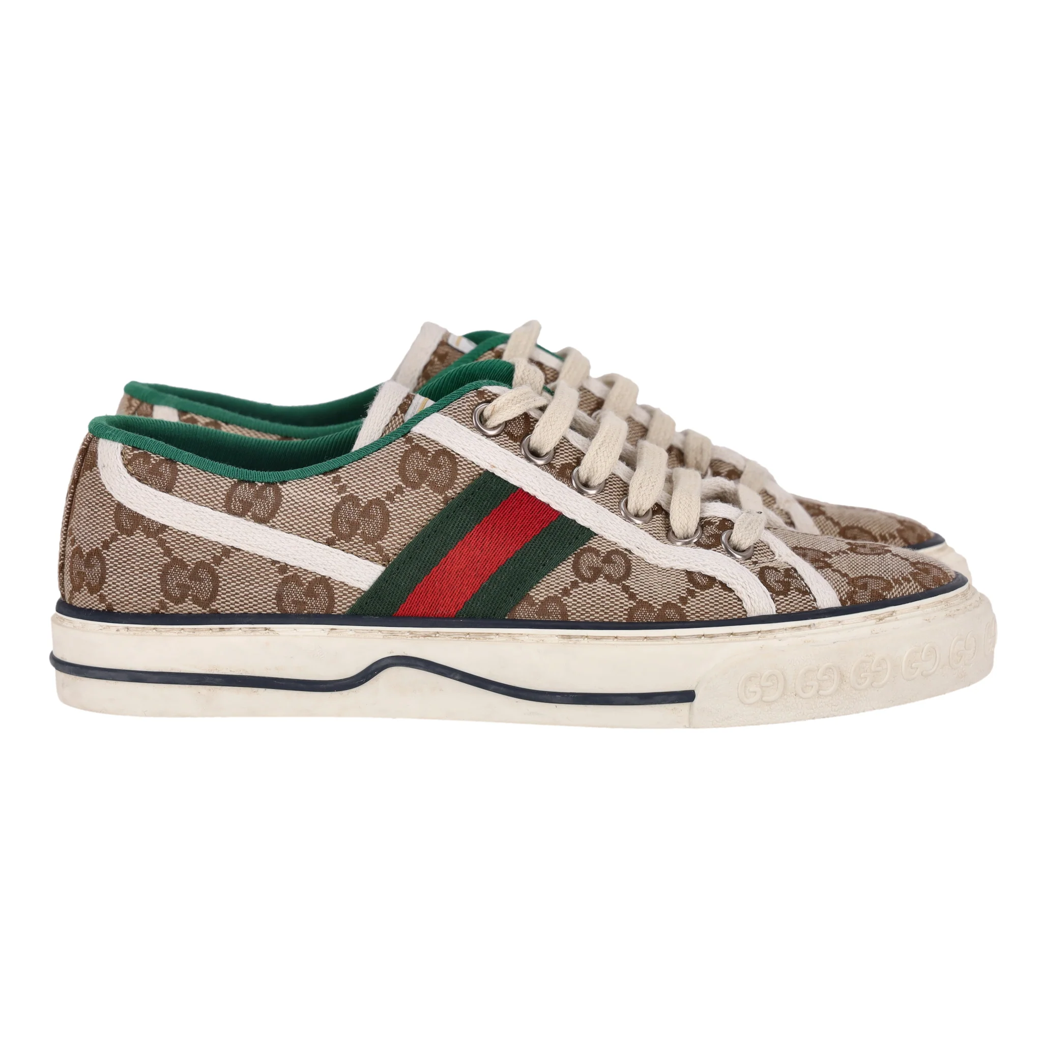 Gucci 'GG' Monogram Tennis 1977 Slip-On Sneakers. Size 35.5 - Image 5