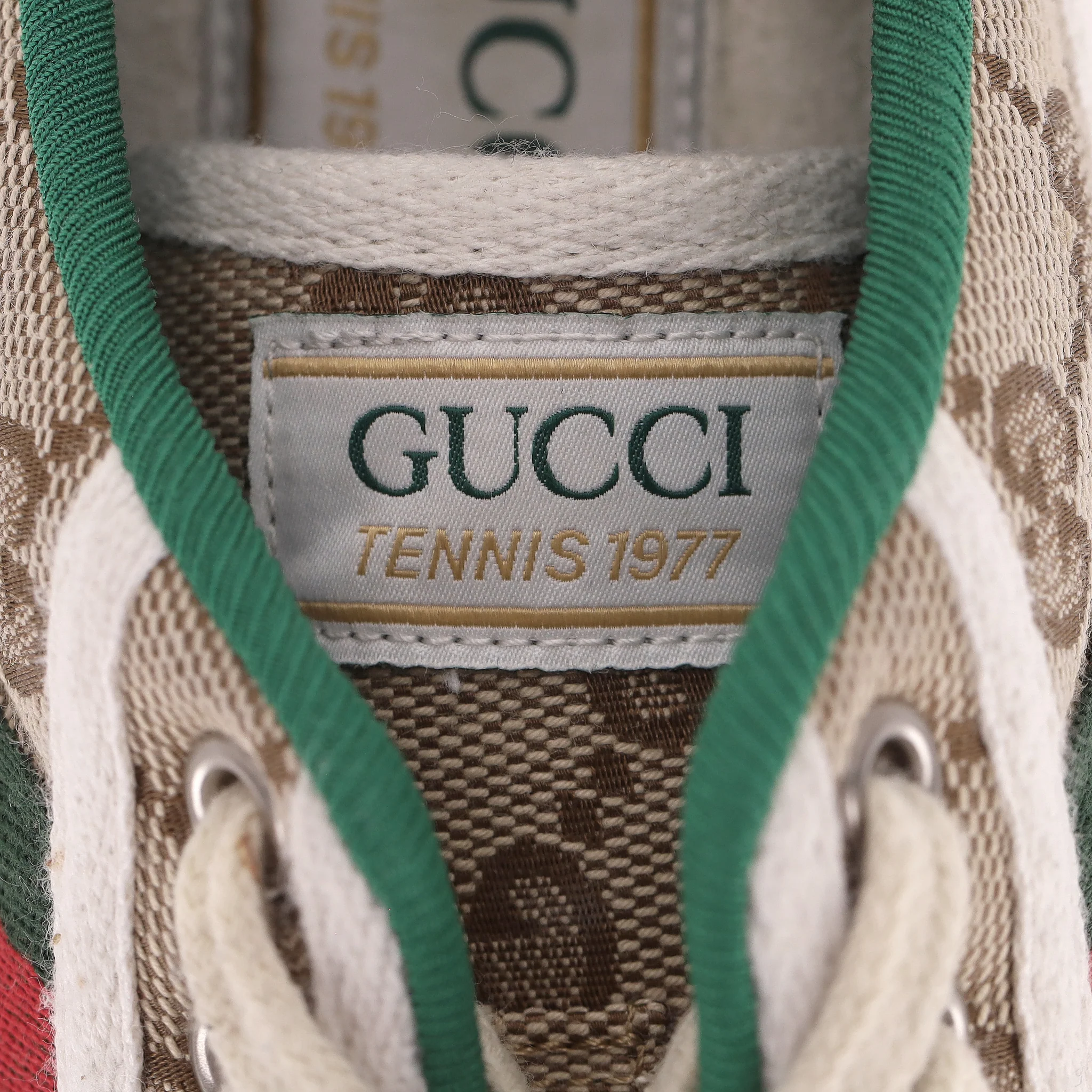 Gucci 'GG' Monogram Tennis 1977 Slip-On Sneakers. Size 35.5 - Image 7