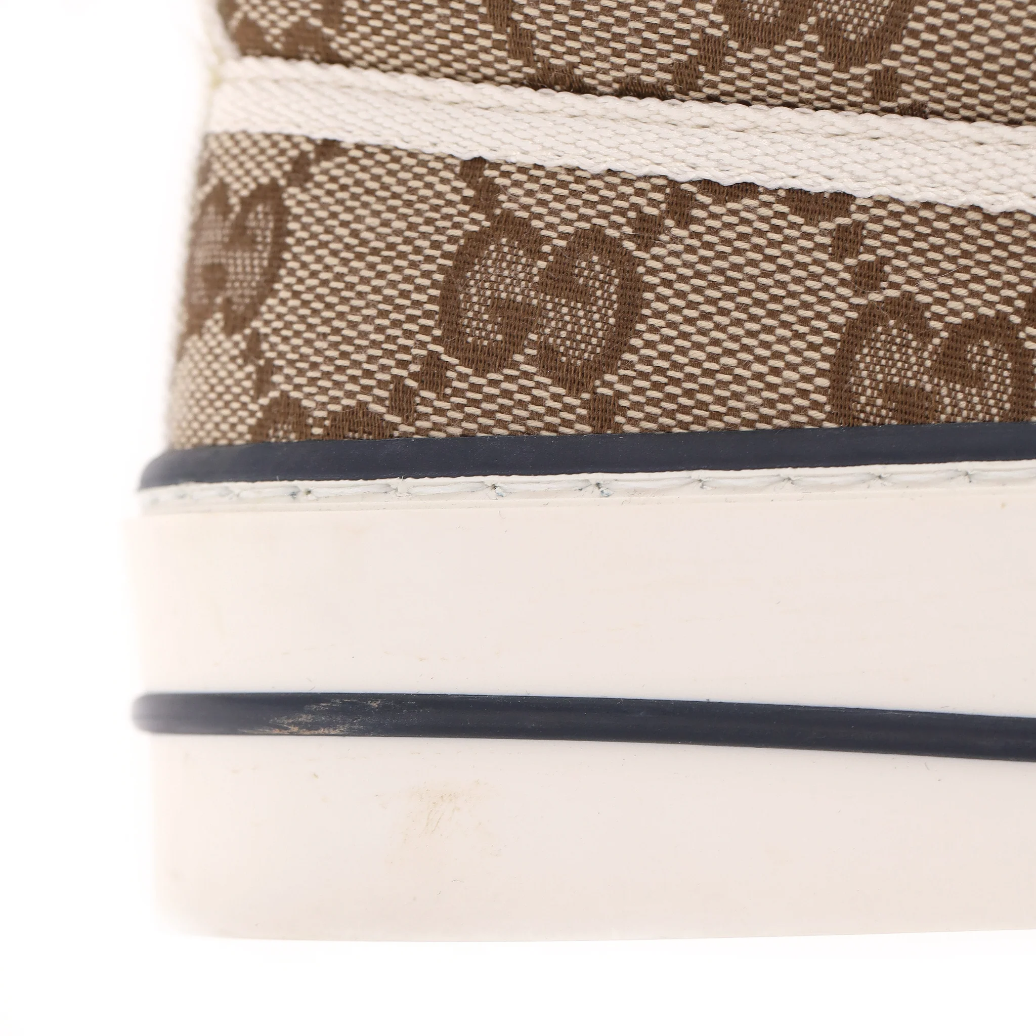 Gucci 'GG' Monogram Tennis 1977 Slip-On Sneakers. Size 36.5 - Image 10