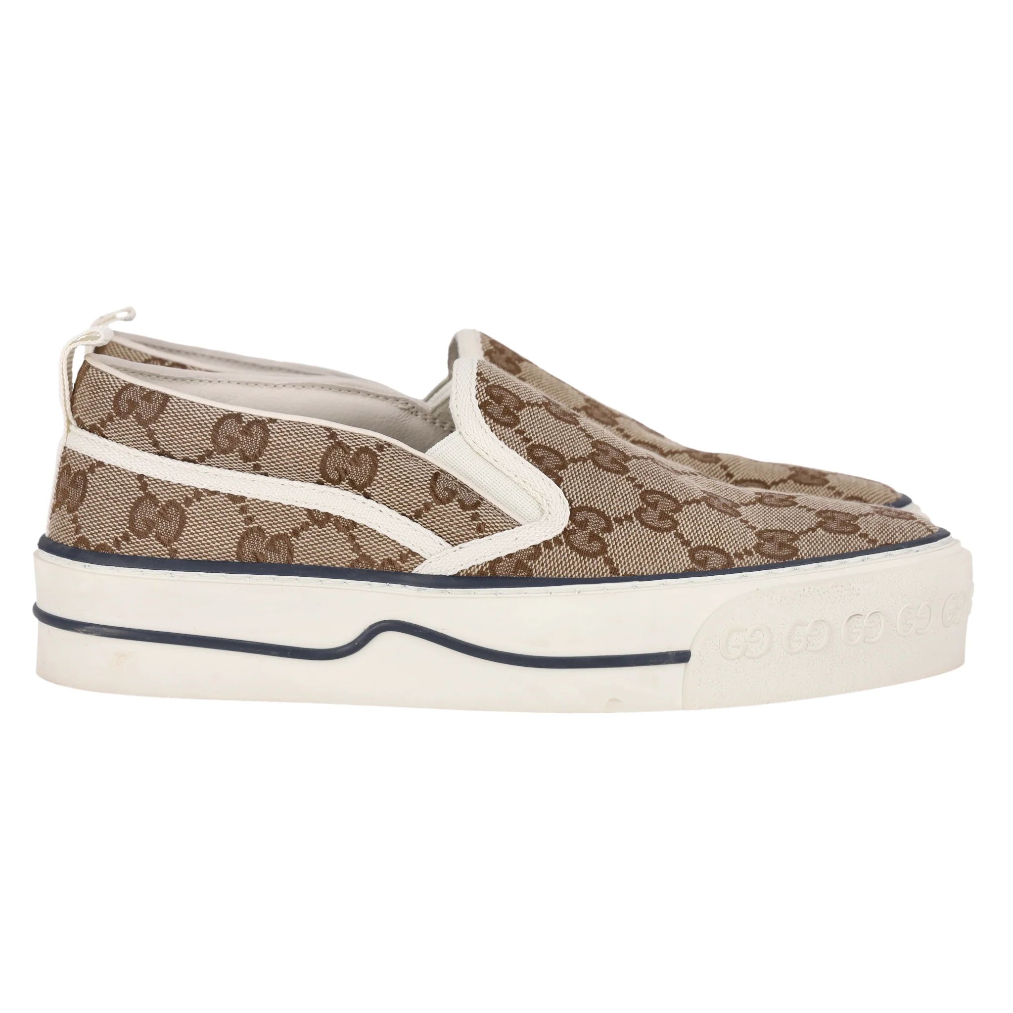 Gucci 'GG' Monogram Tennis 1977 Slip-On Sneakers. Size 36.5 - Image 5