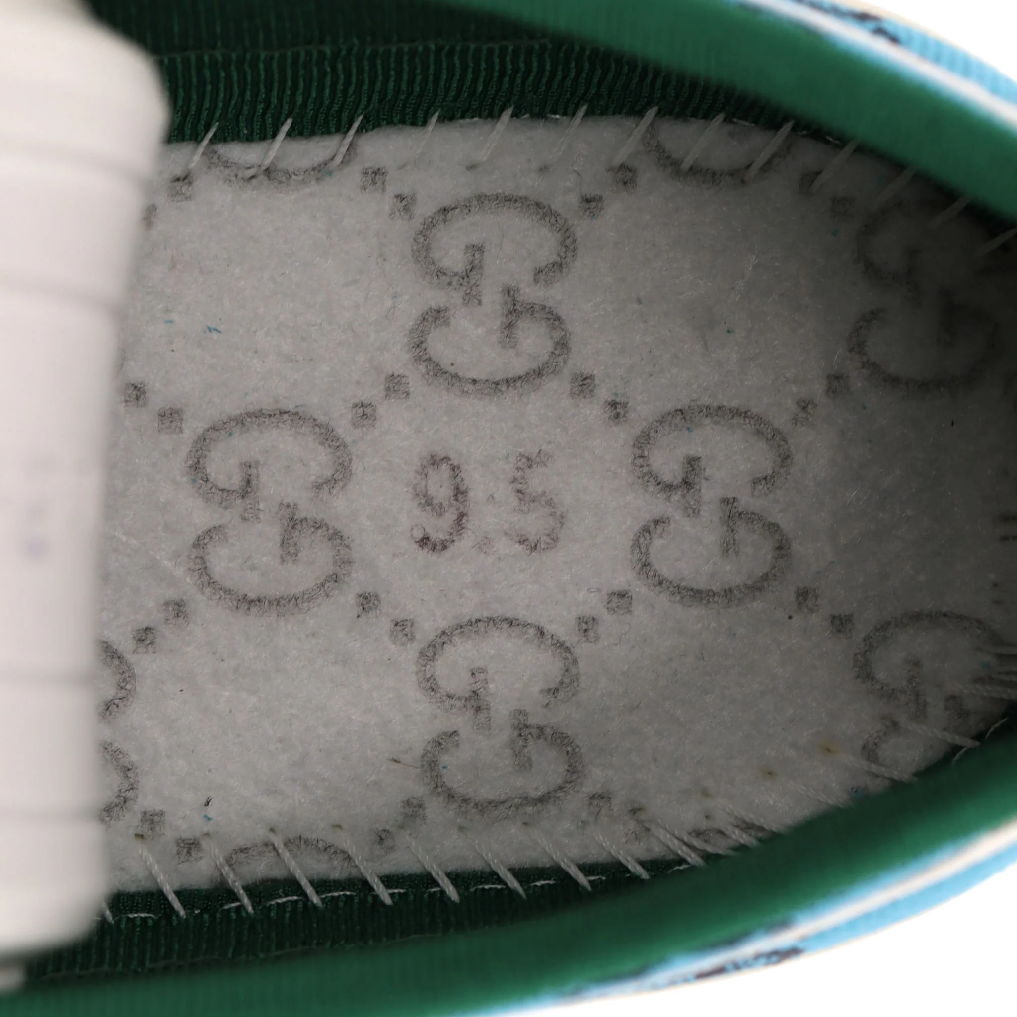 Gucci 'GG' Monogram Web Stripe 1977 Tennis Canvas Sneakers. Size 43.5 - Image 8