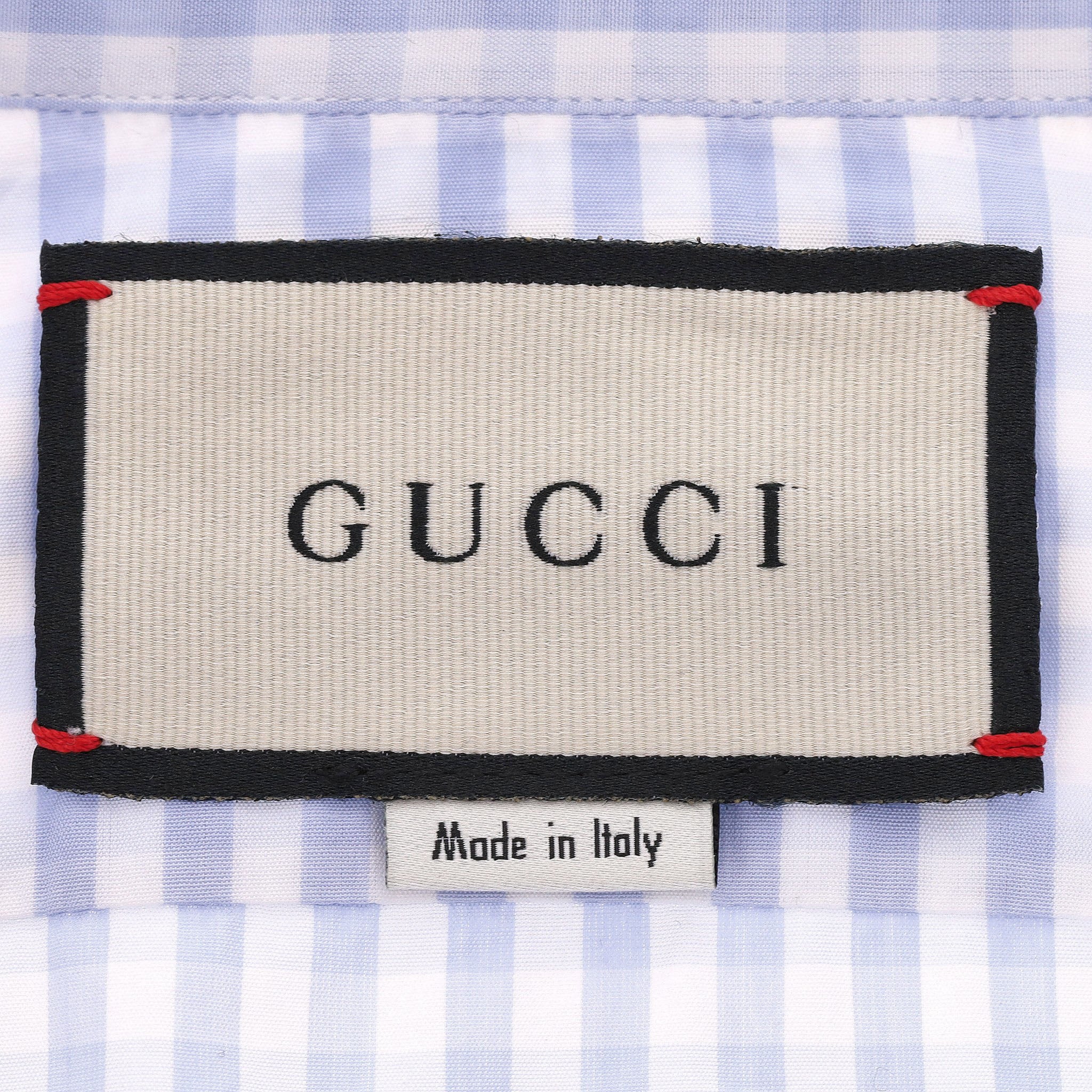 Gucci Gingham Cotton Shirt. Size 41/16 - Image 5