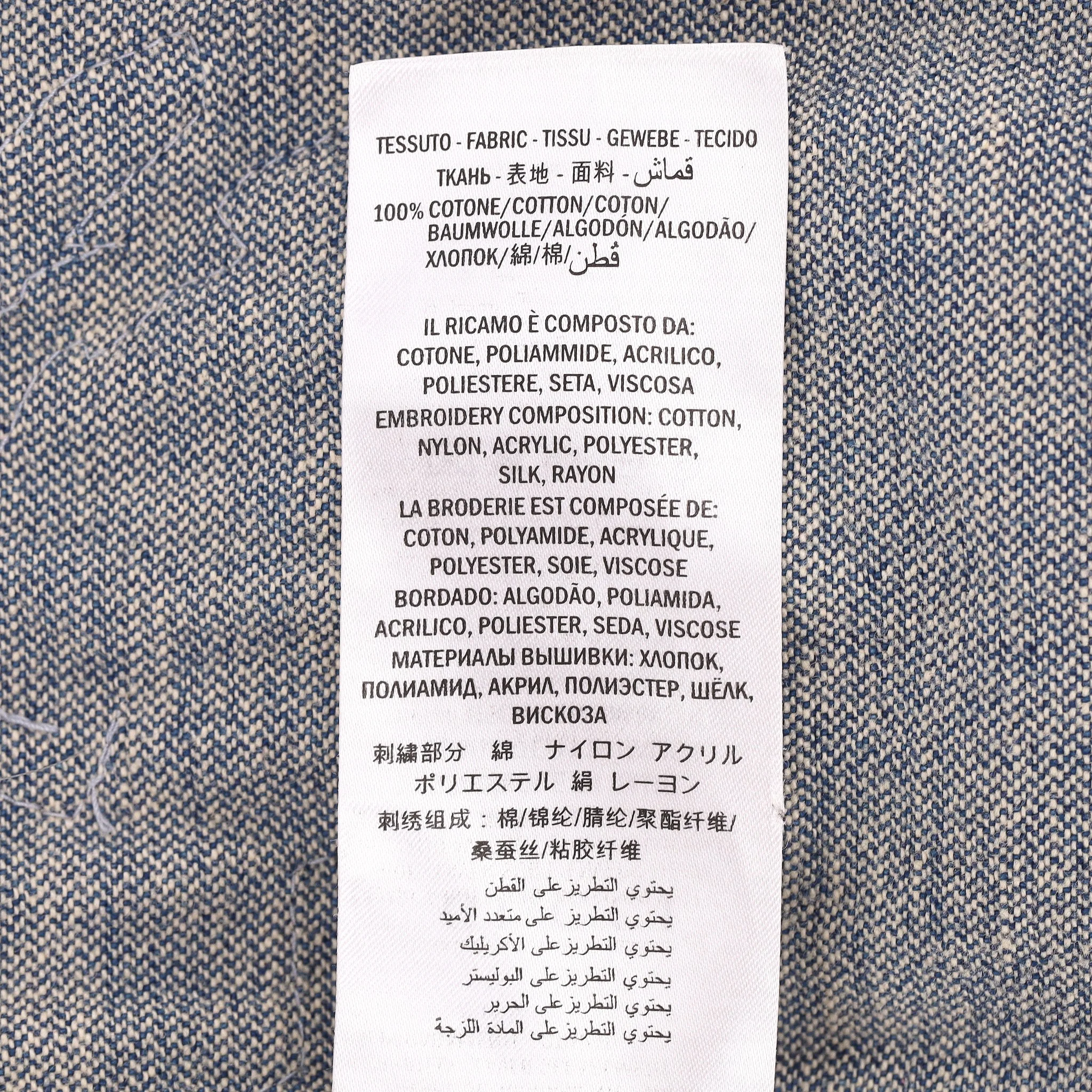 Gucci 'Hollywood' Bunny Embroidered Denim Jacket. Size 44T - Image 8