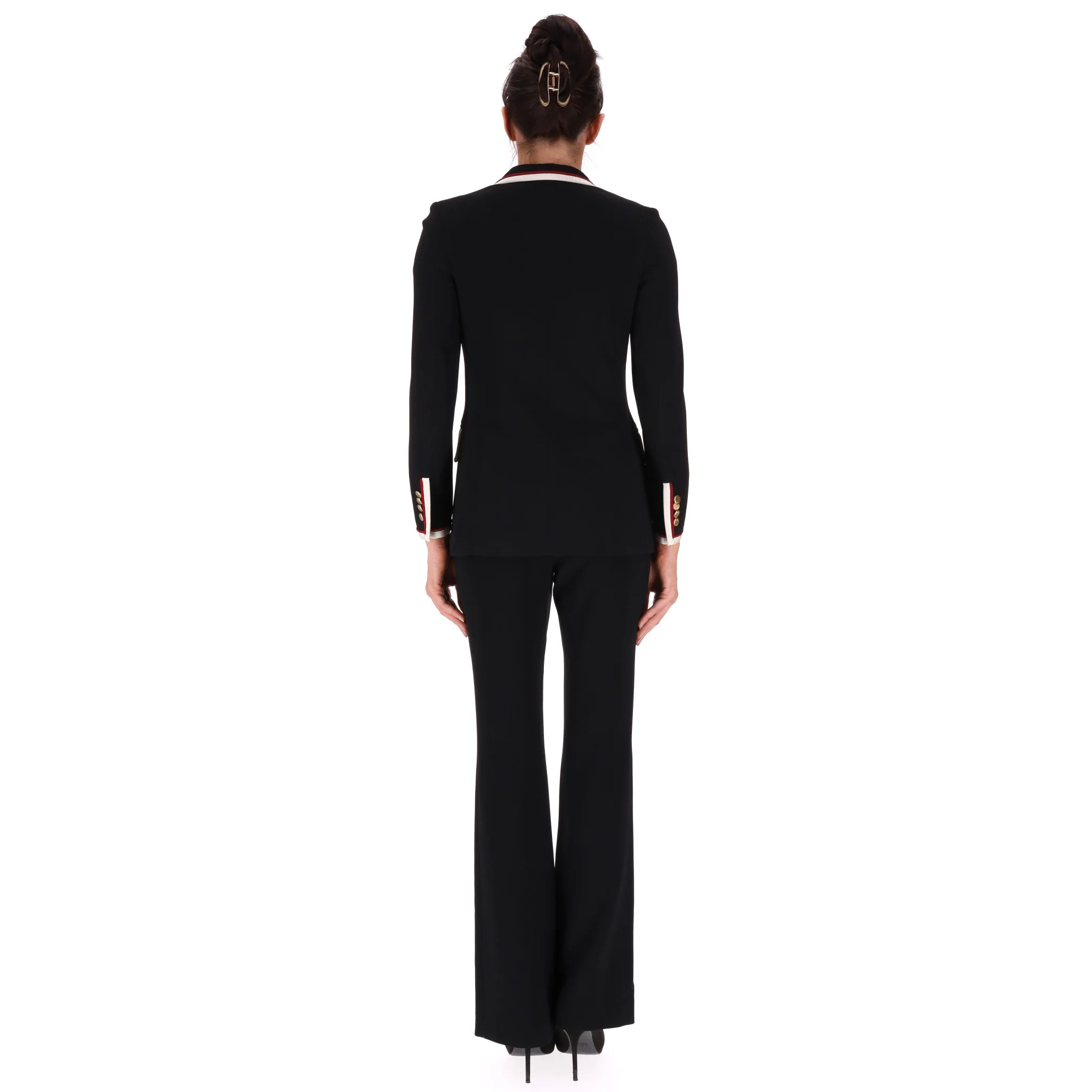 Gucci Grosgain Trimmed Cady Blazer/Jacket. Size 36IT - Image 4